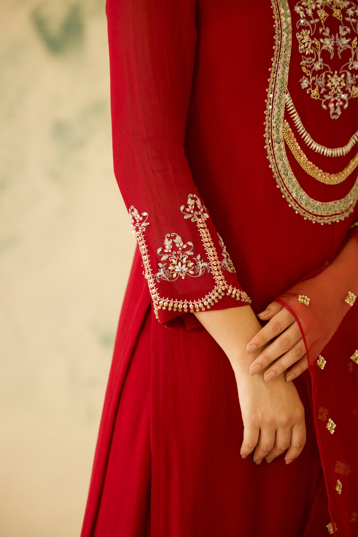 Crimson Red Kurta Set
