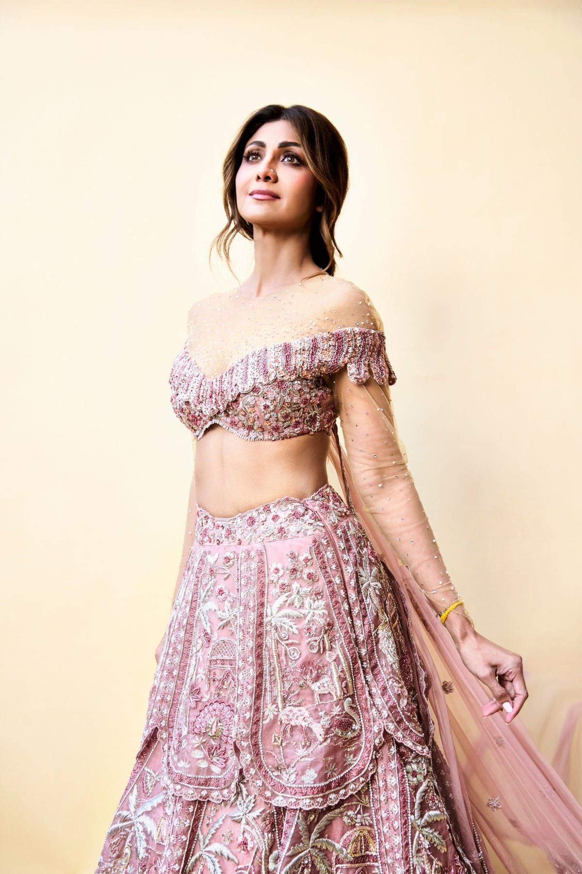 Mrigh Mayuri Petal Lehenga Set