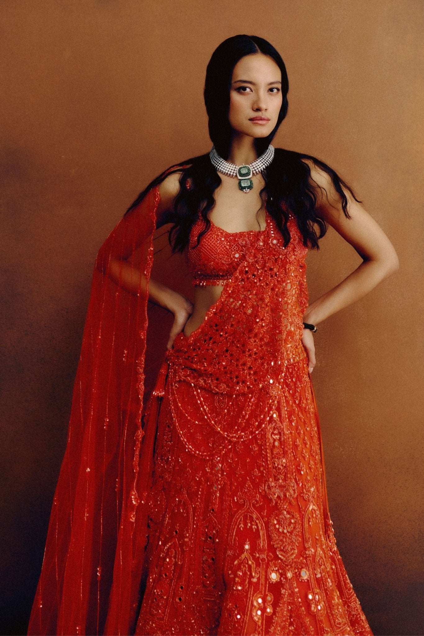 Citrine Dawn Bridal Lehenga Set - Dolly J - Elahe