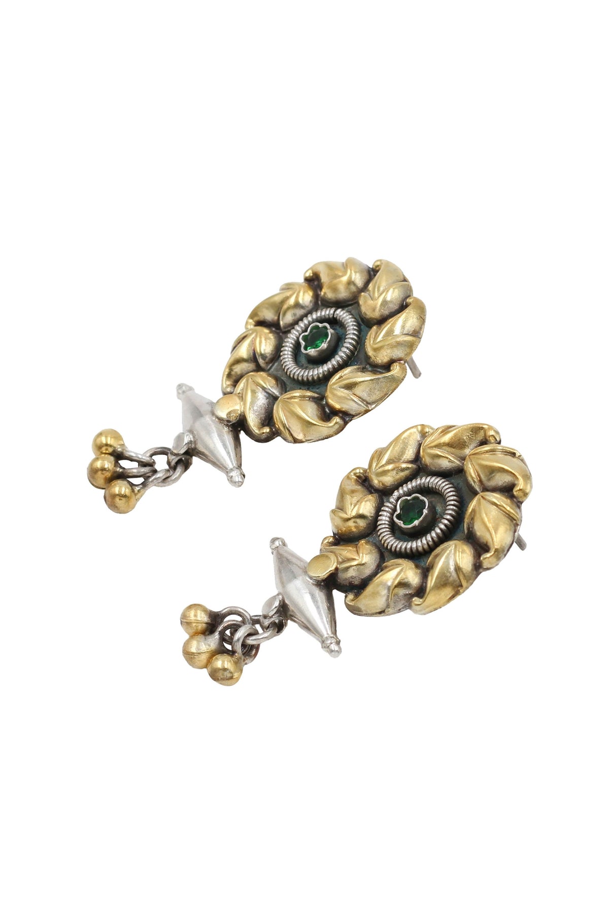 Silver Handcrafted Earrings in Gold