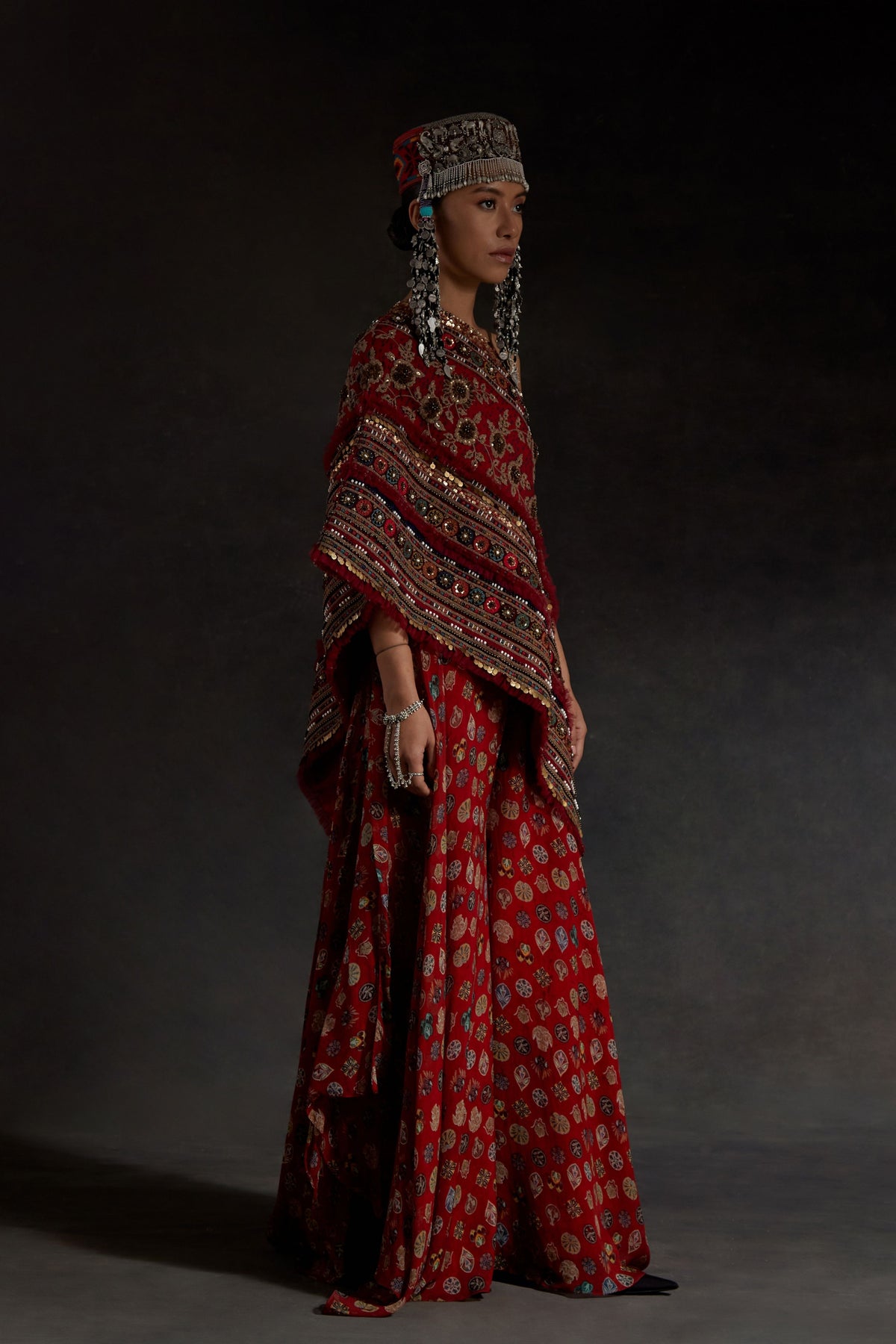 Sindoor Rasa Top With Skirt