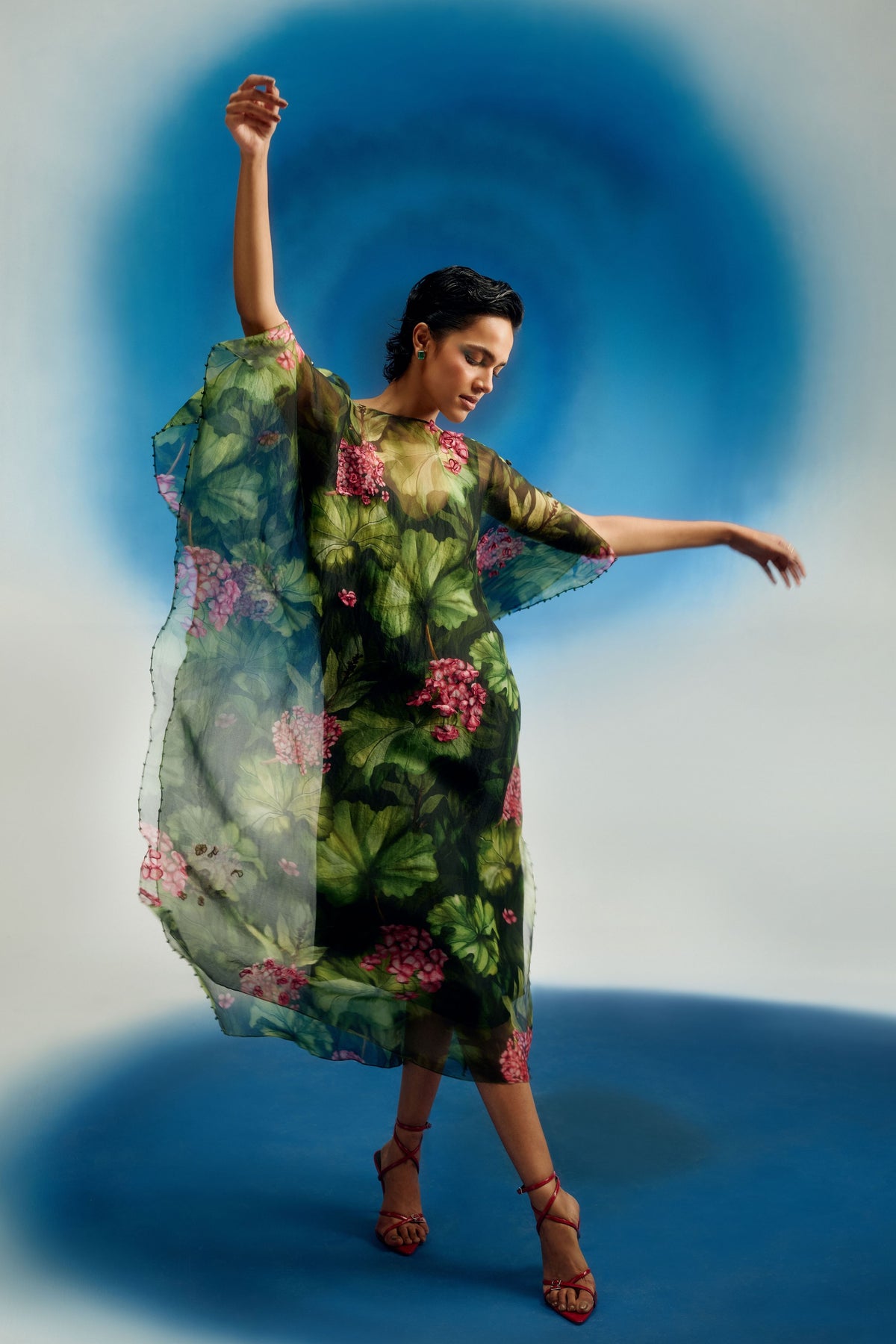 3d Floral Kaftan