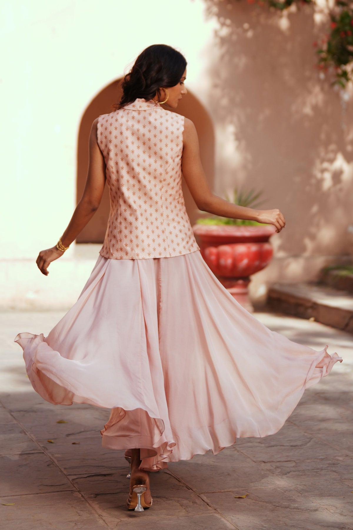 Powder Pink Skirt Set