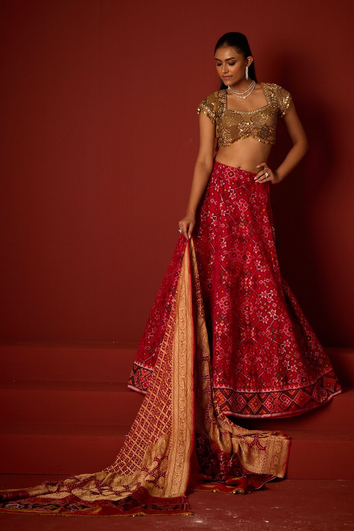Bandhani Dupatta With Patola Border