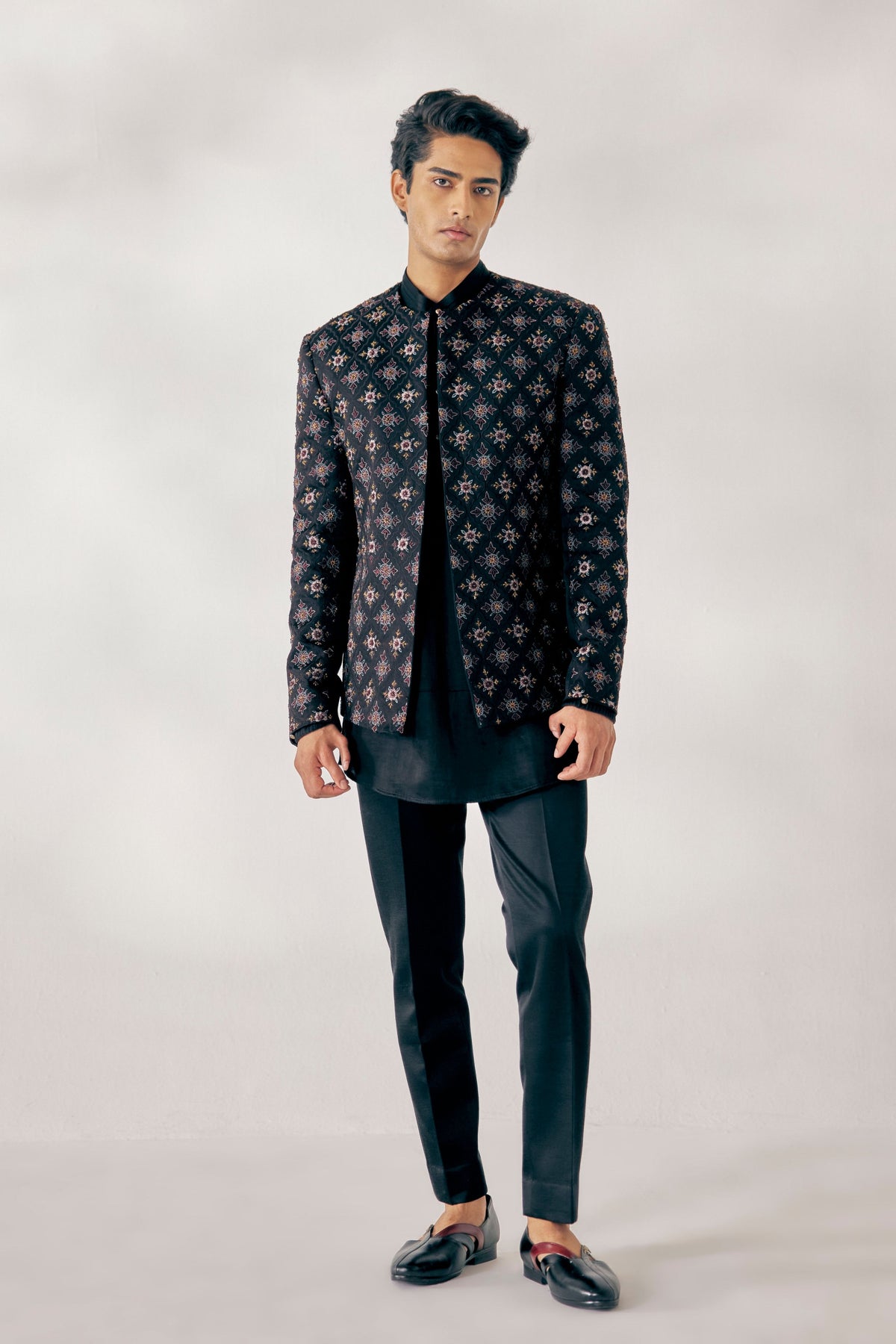 Black Rose Short Jacket Set