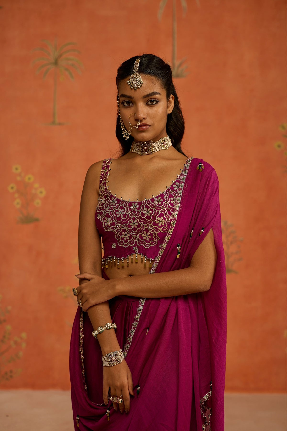 Indu Draped Saree Set