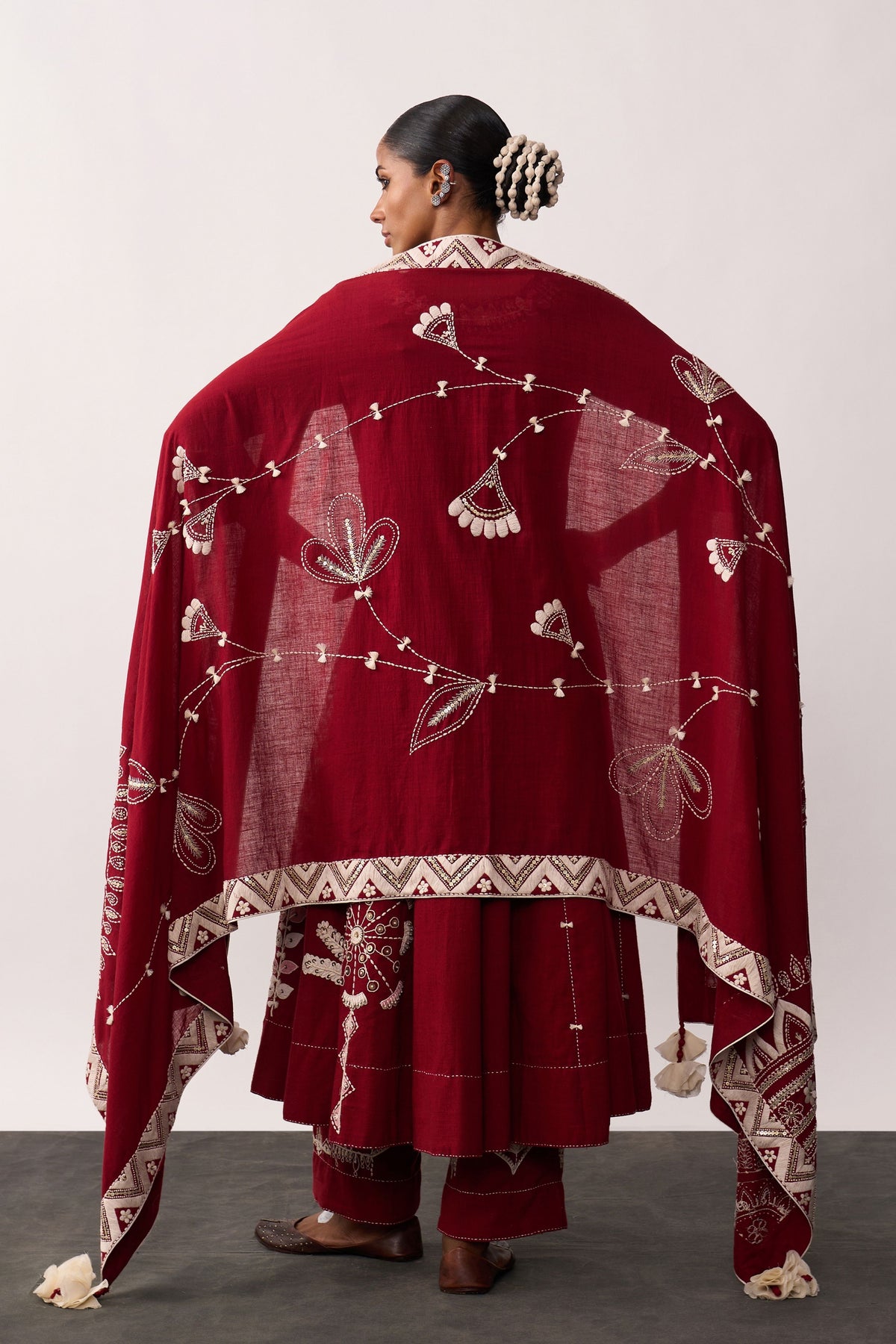 Kittur Rani Red Dupatta
