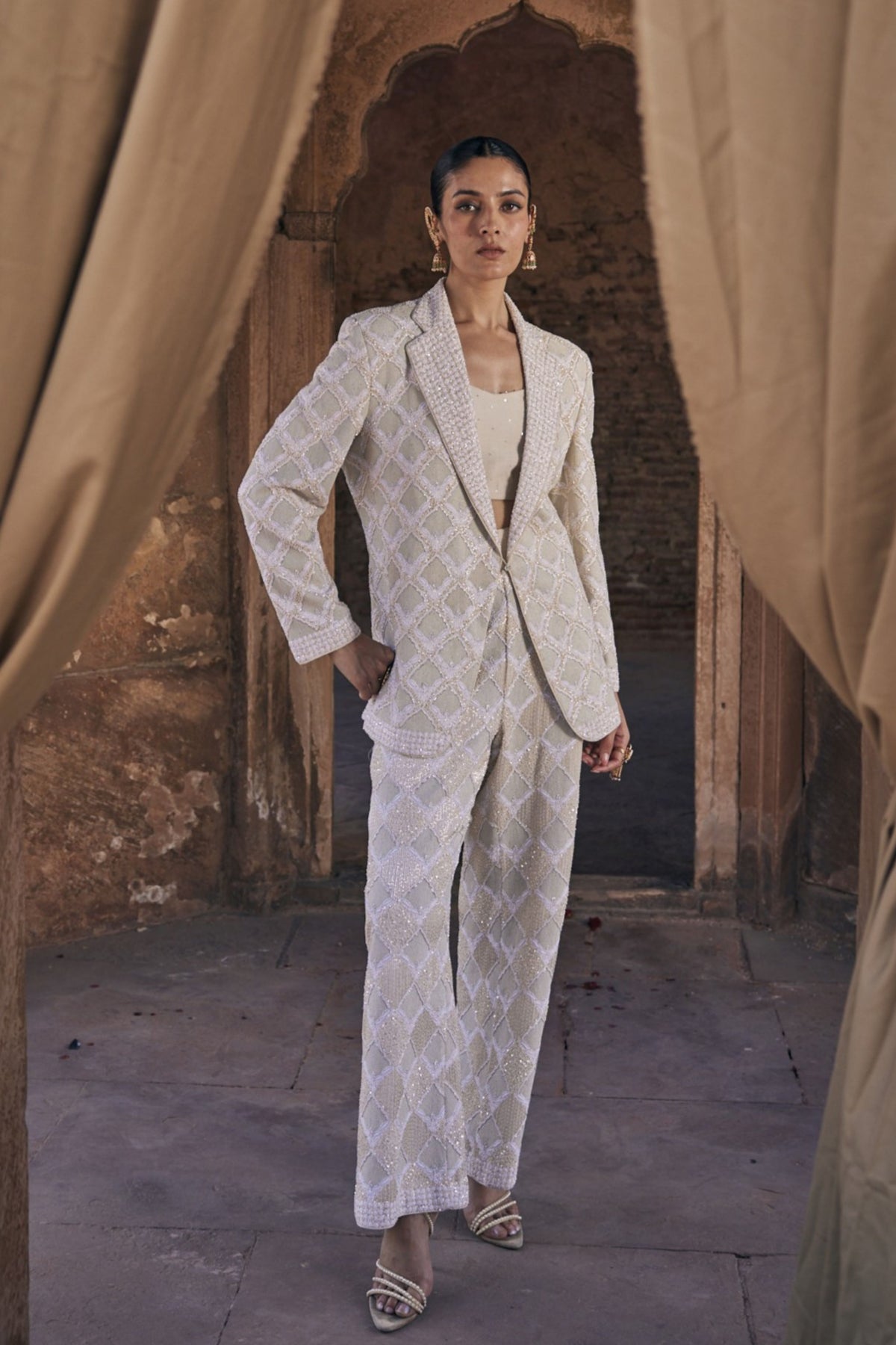 Kaya Ivory Blazer Set