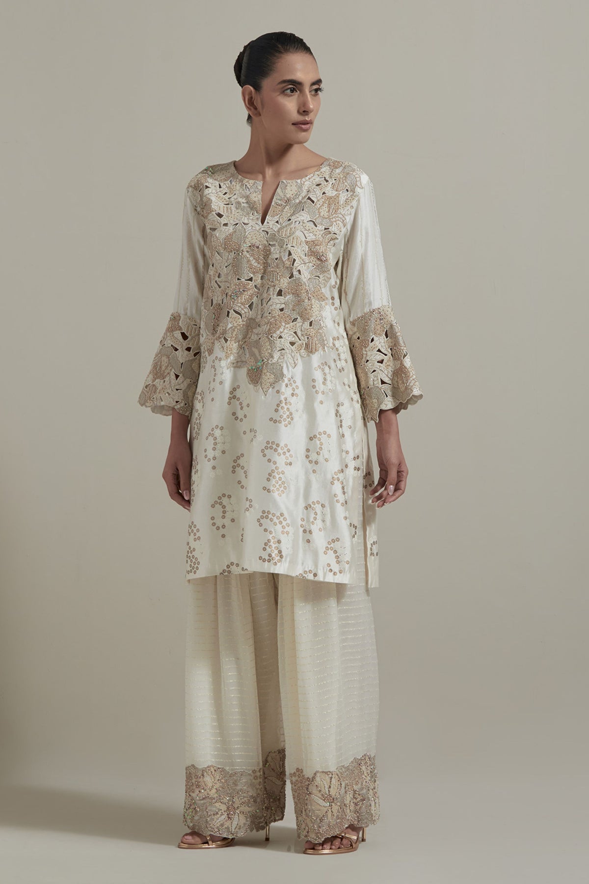 Ivory Cutwork Kurta Set