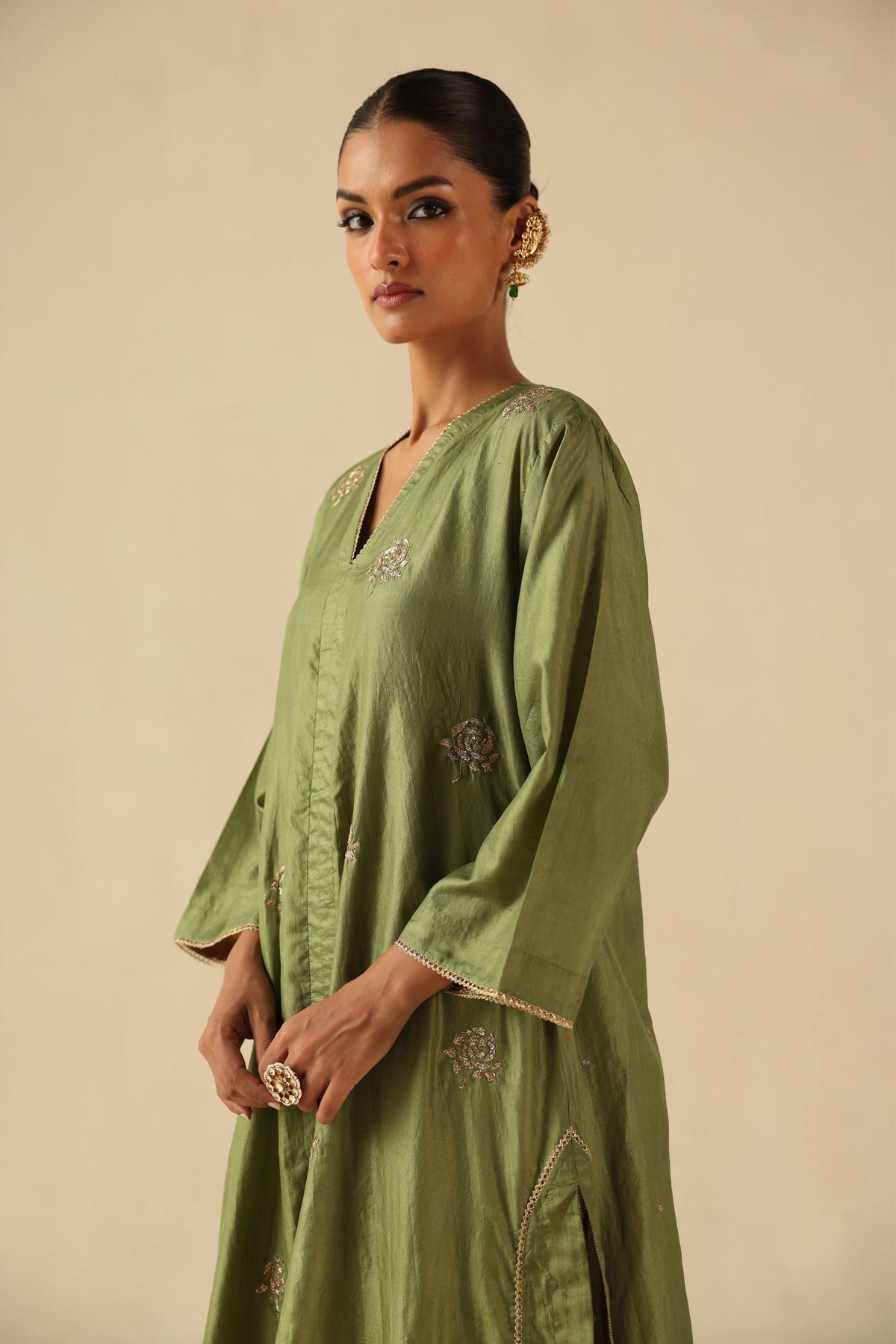 Green Kohinoor Kurta Set
