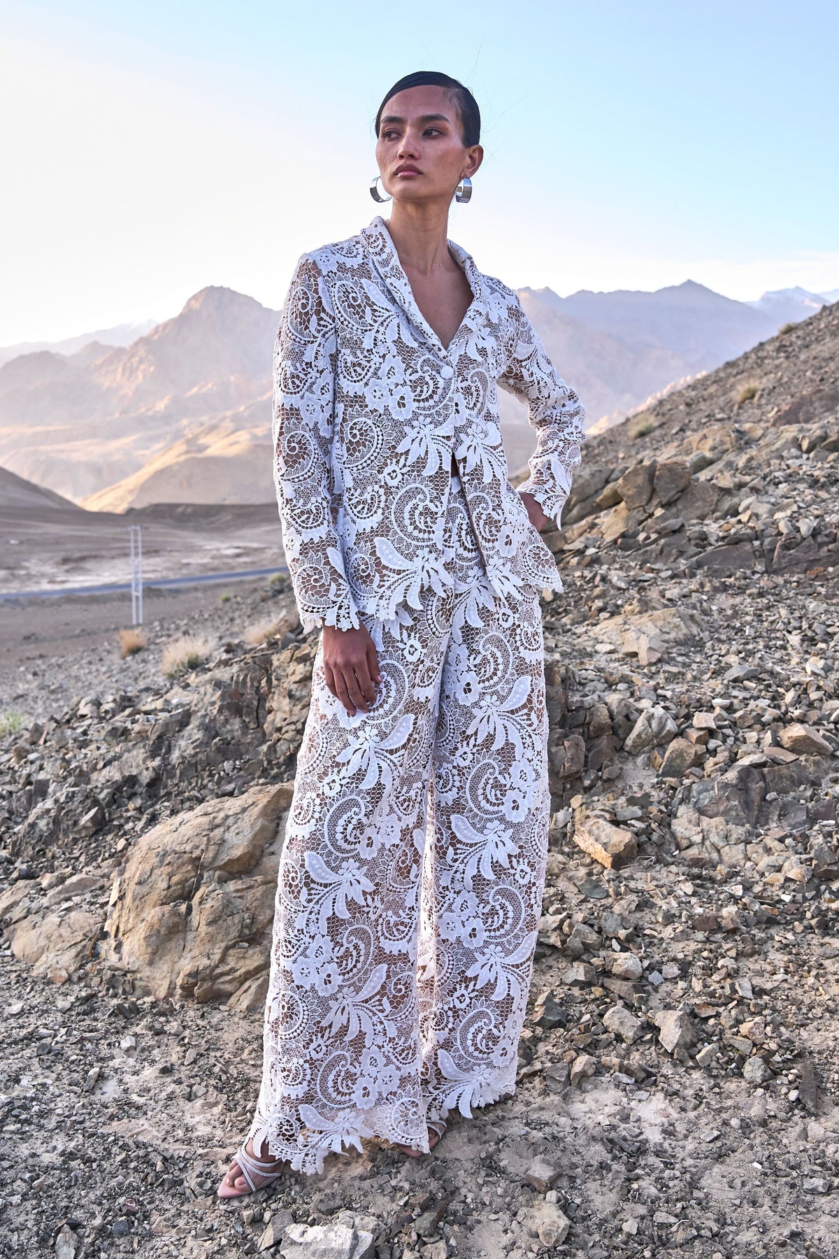 Scalloped Lace Pant