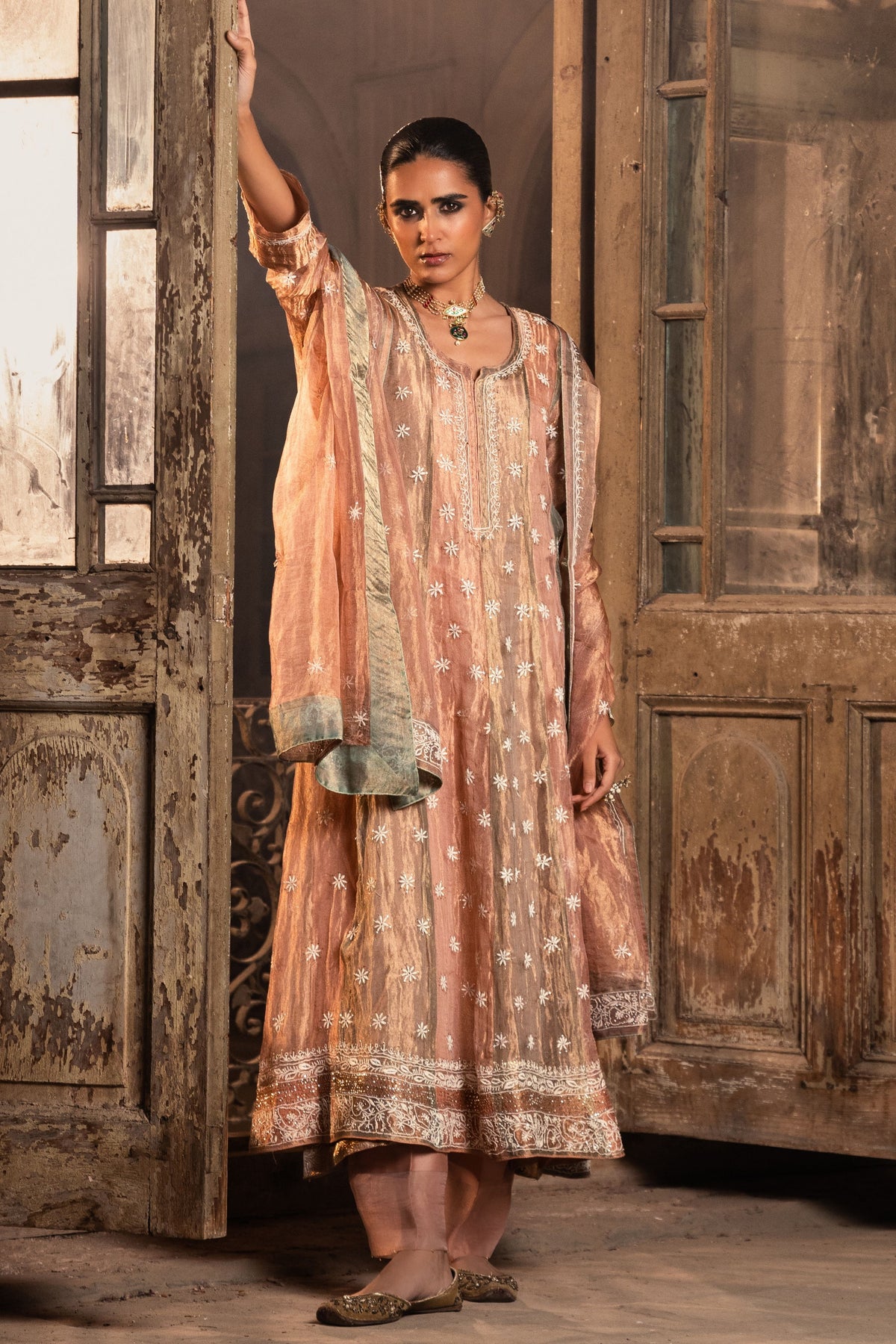 Rose Pink Anarkali Set