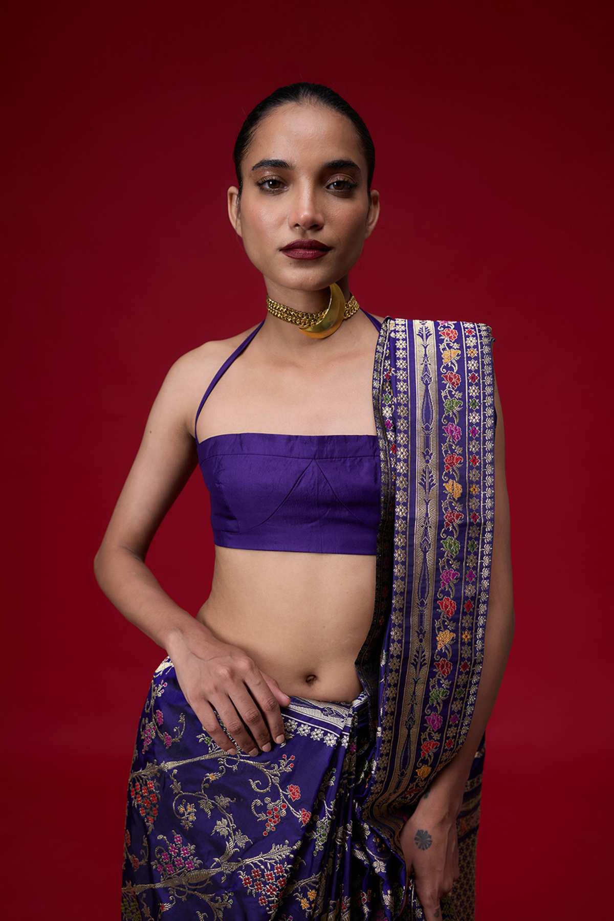 The Purple Eclipse Saree
