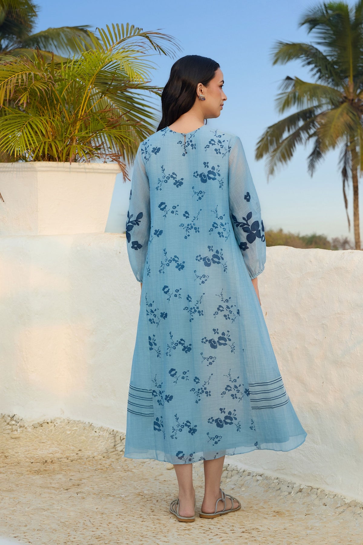 Sky Floral Dress