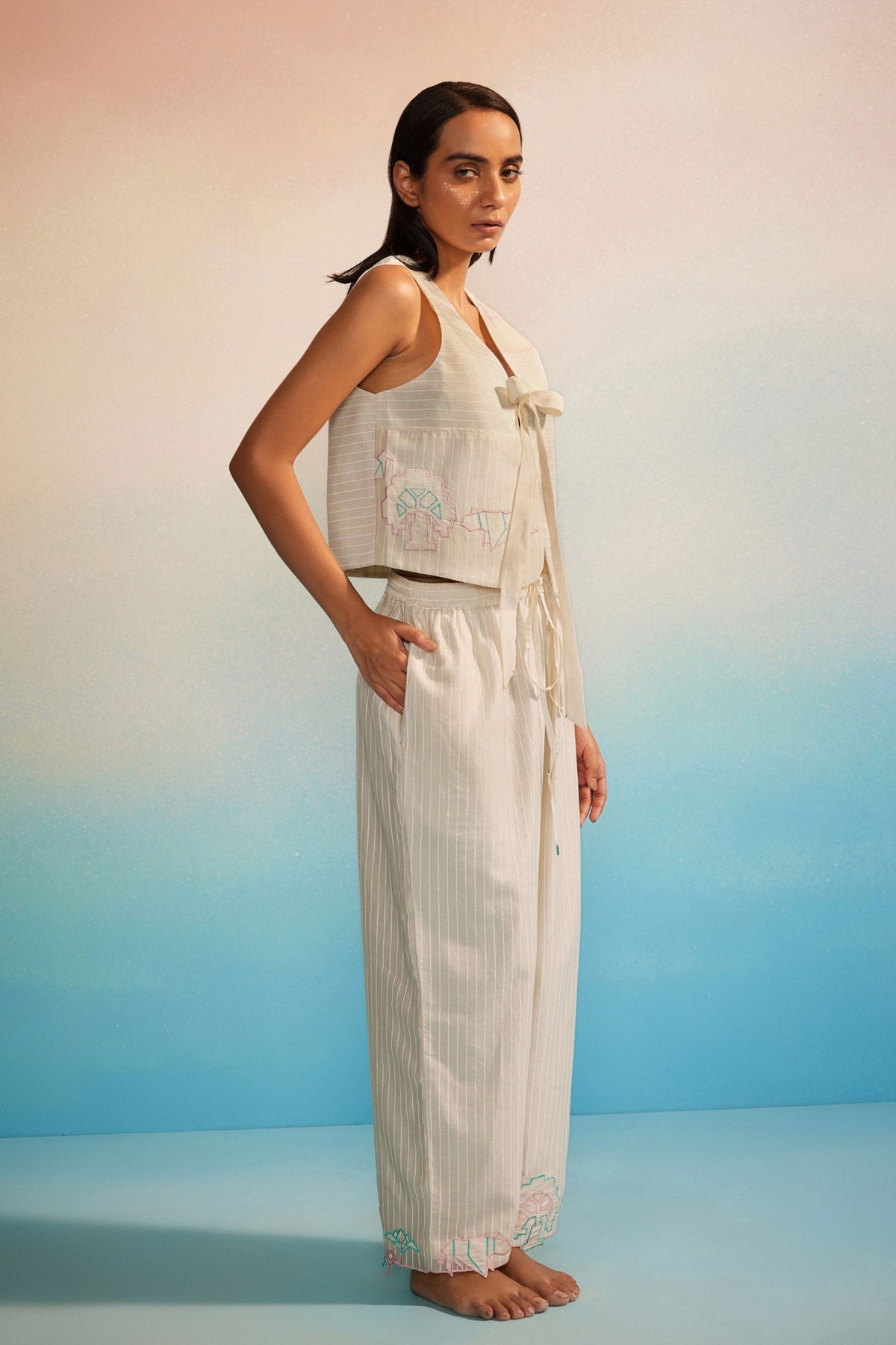 Shiori Appliqué Pants