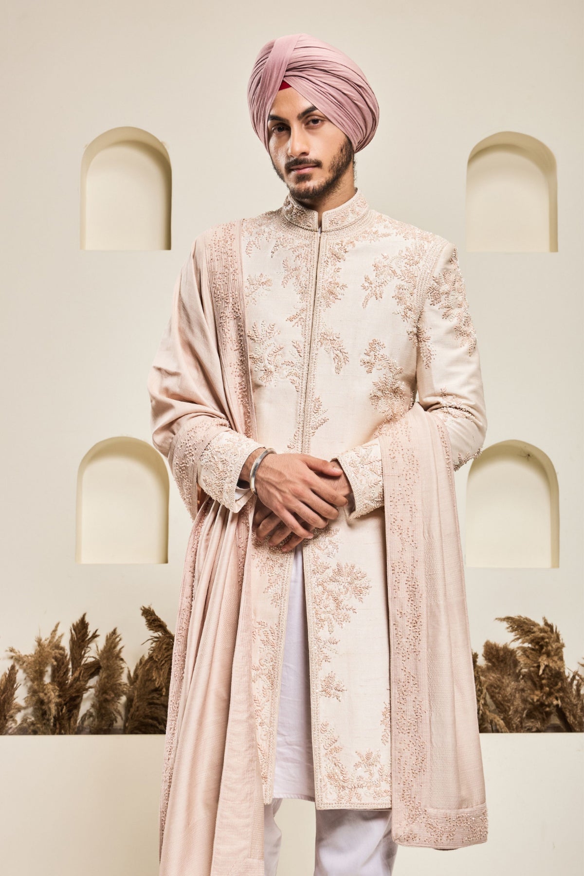 Dusty Rose Sherwani Set