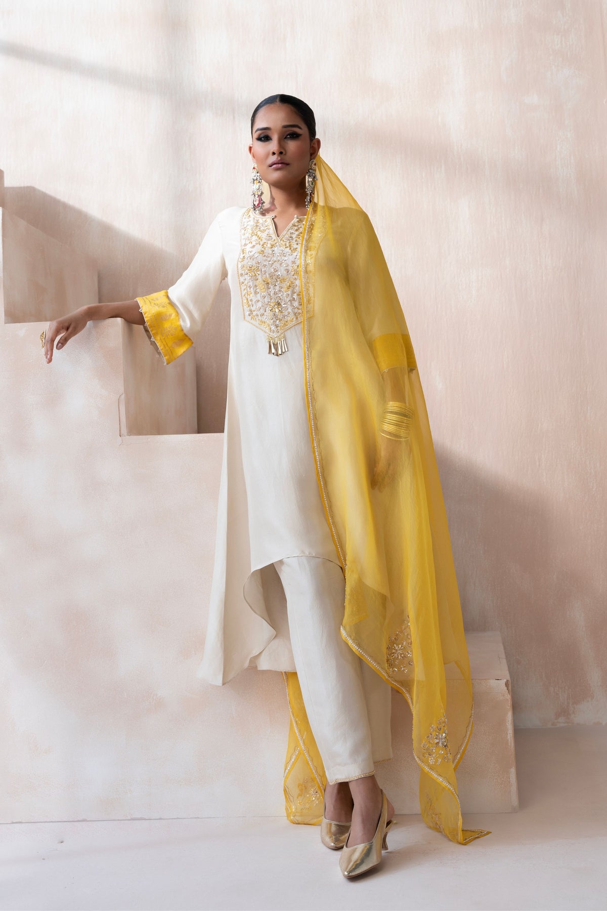 High Low Kurta Set