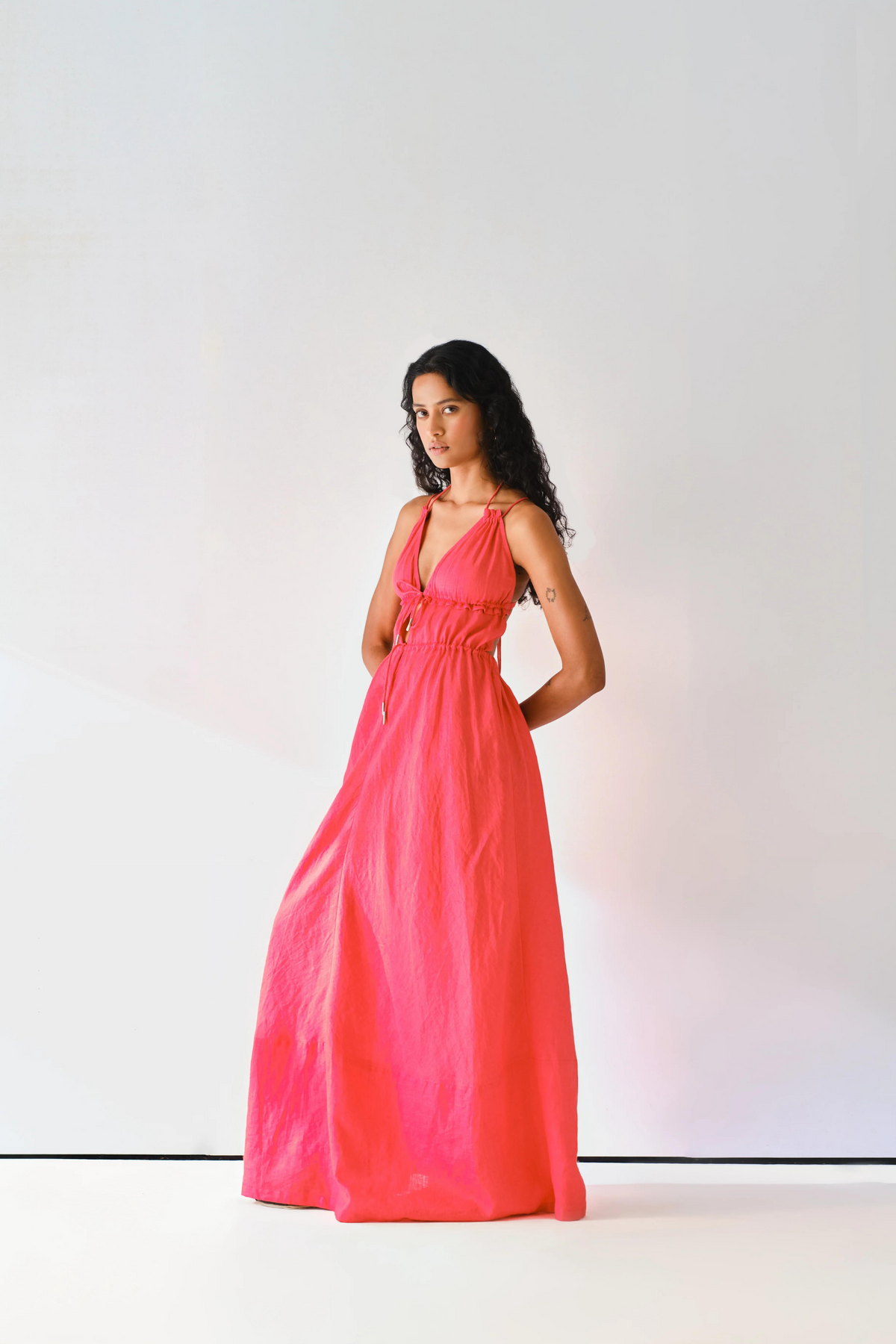 Ruhi Linen Strappy Dress