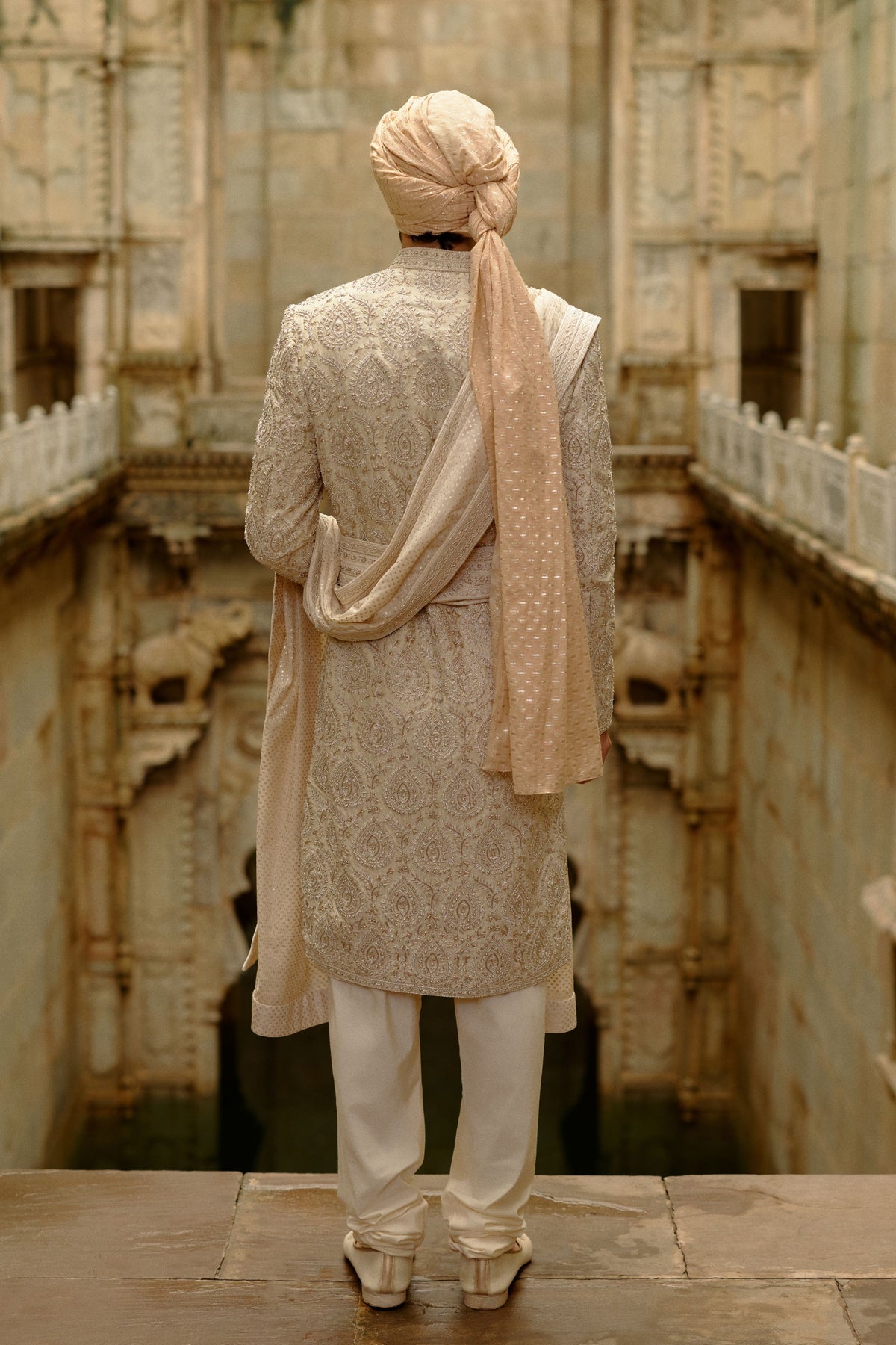 Raw Silk Sherwani Set