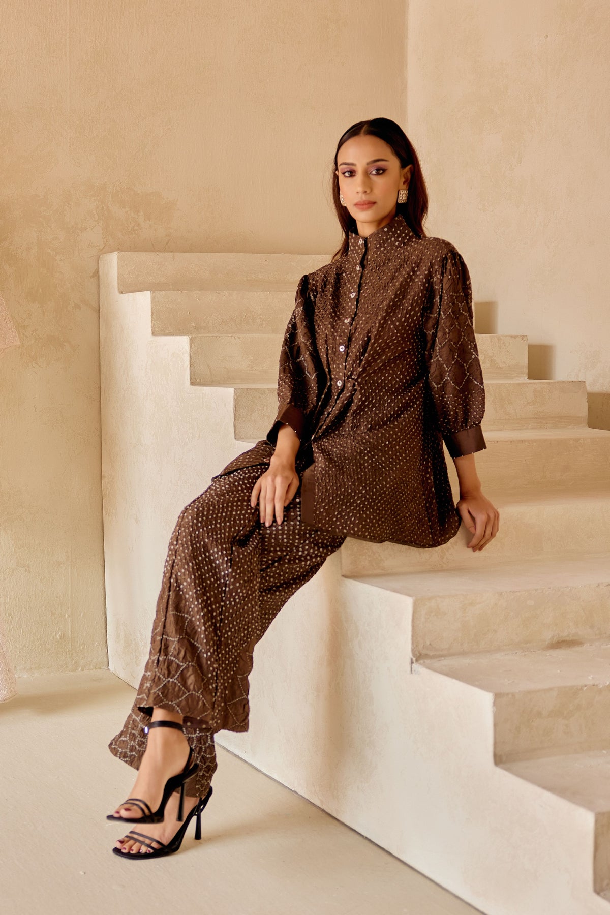 Shirt Jacket in Brown