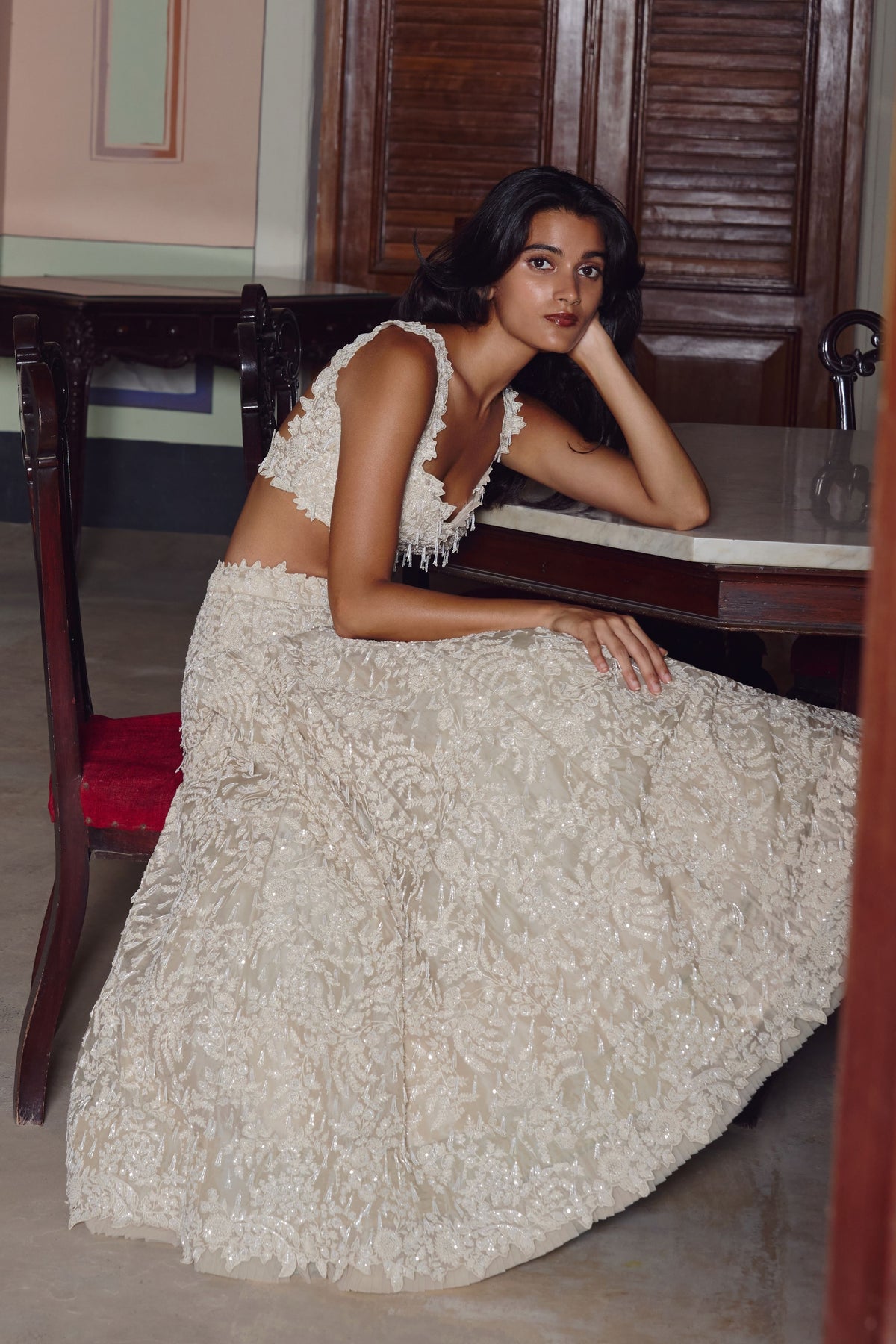 Ivory Athena Lehenga Set