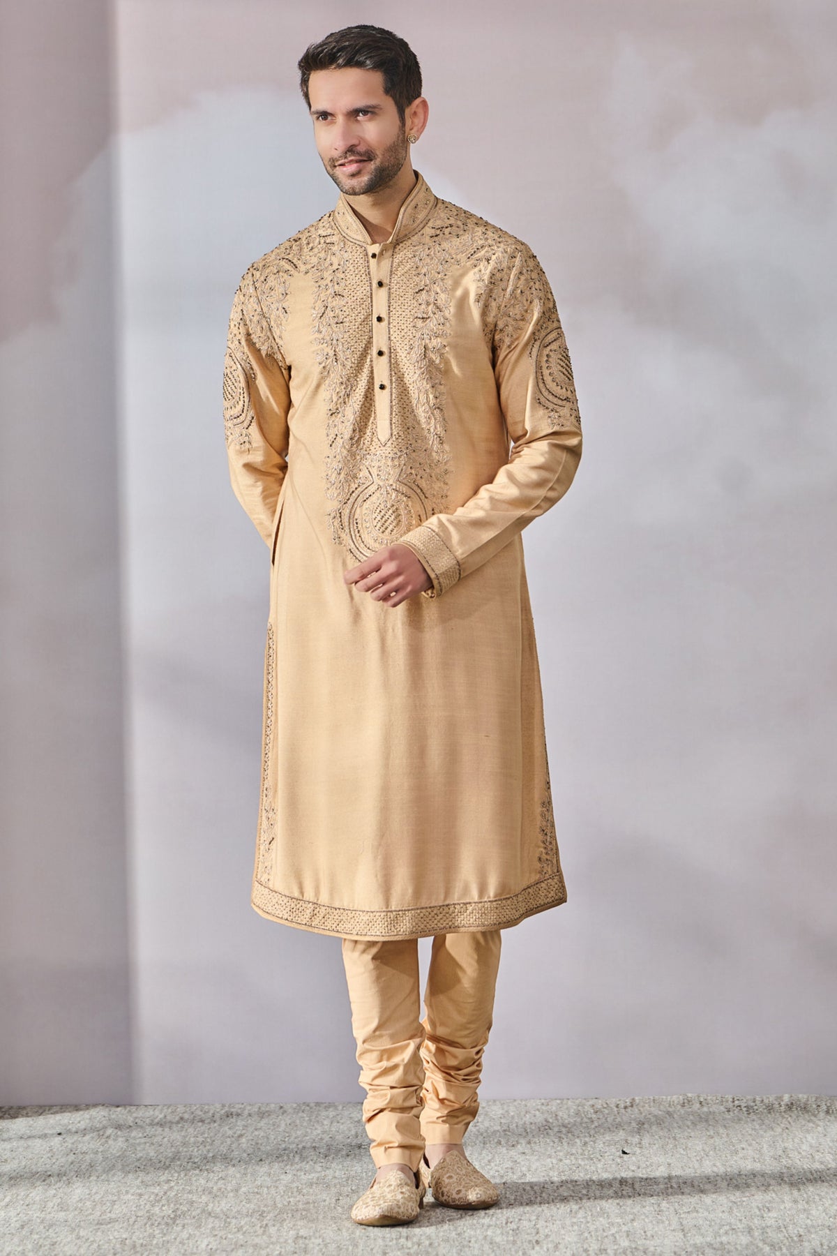Embroidered Classic Kurta With Pants