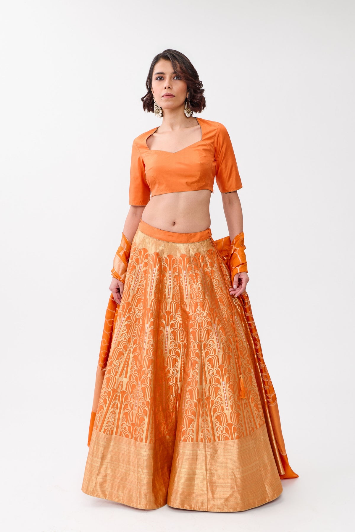 Orange Aatishi Lehenga Set
