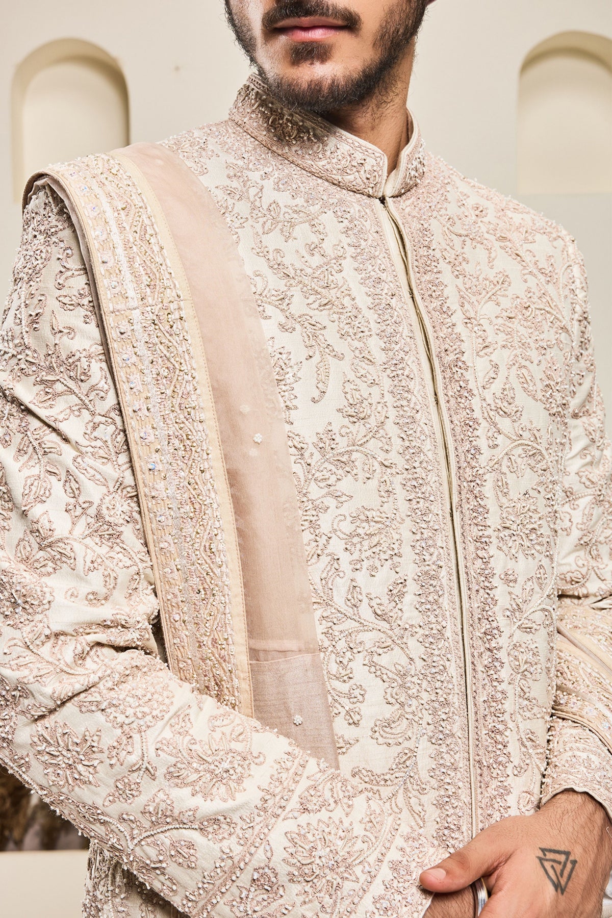 Dusty Rose Sherwani Set