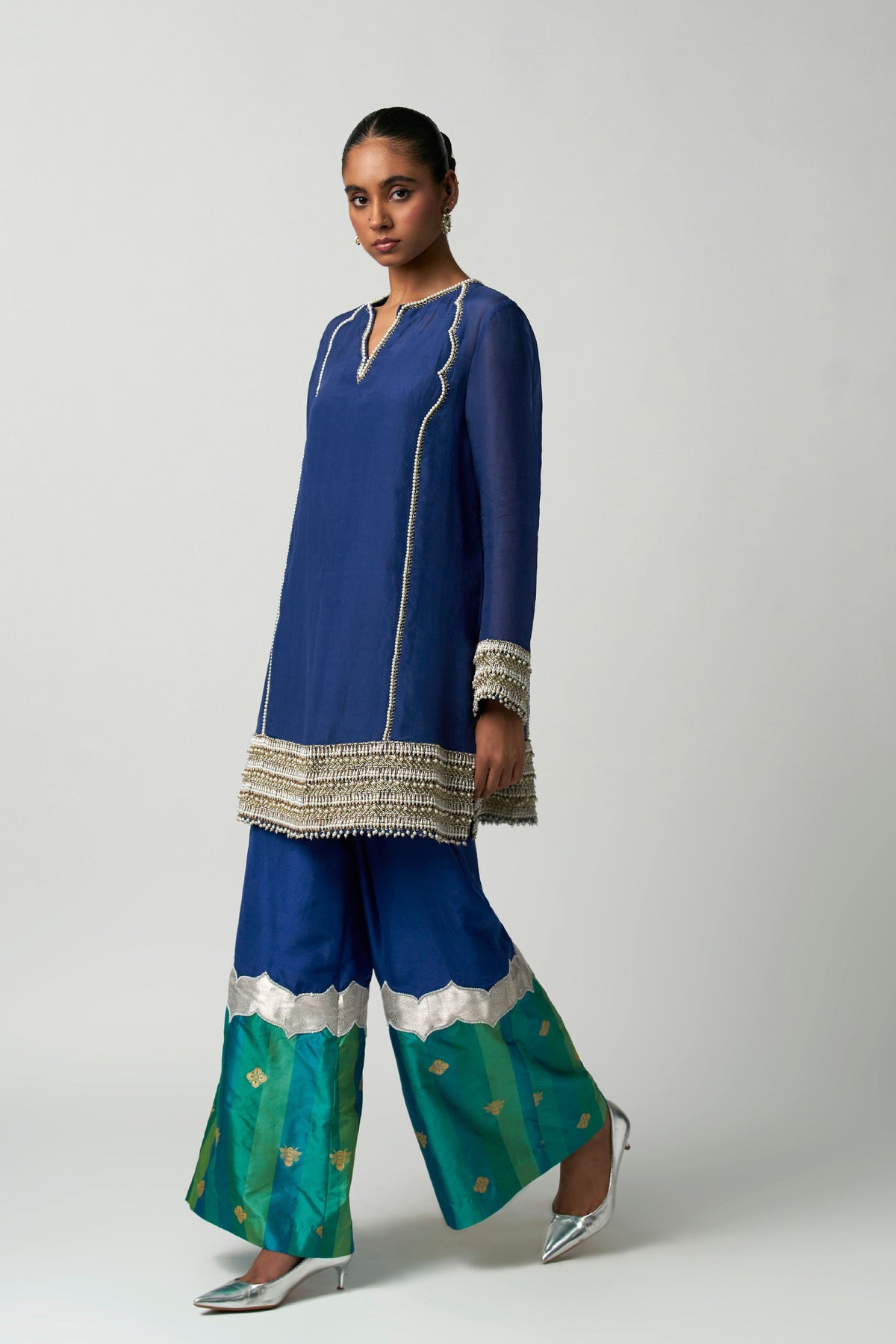Sapphire Zehn-e-zevar Tunic Set