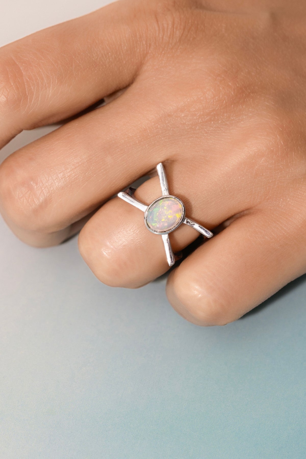 Butterfly Opal Ring