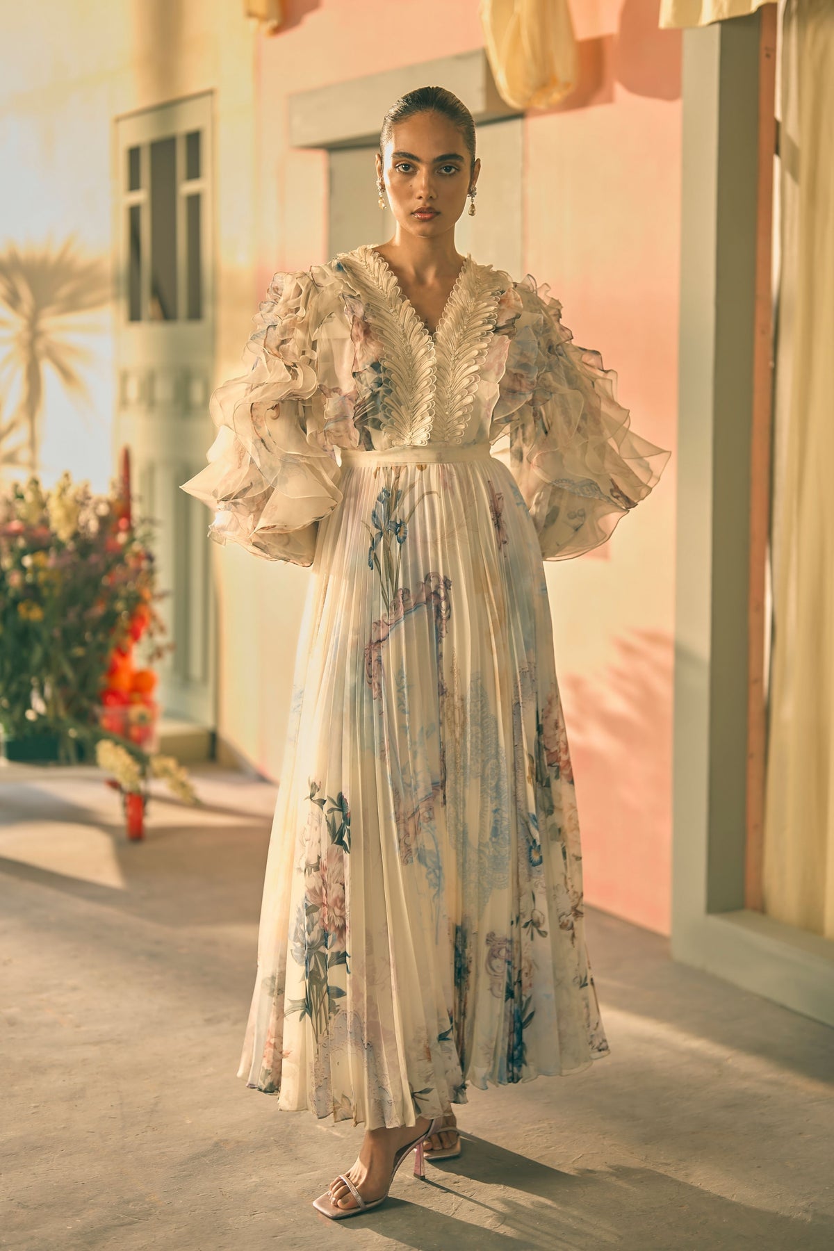 Landscape Ruffle Dress