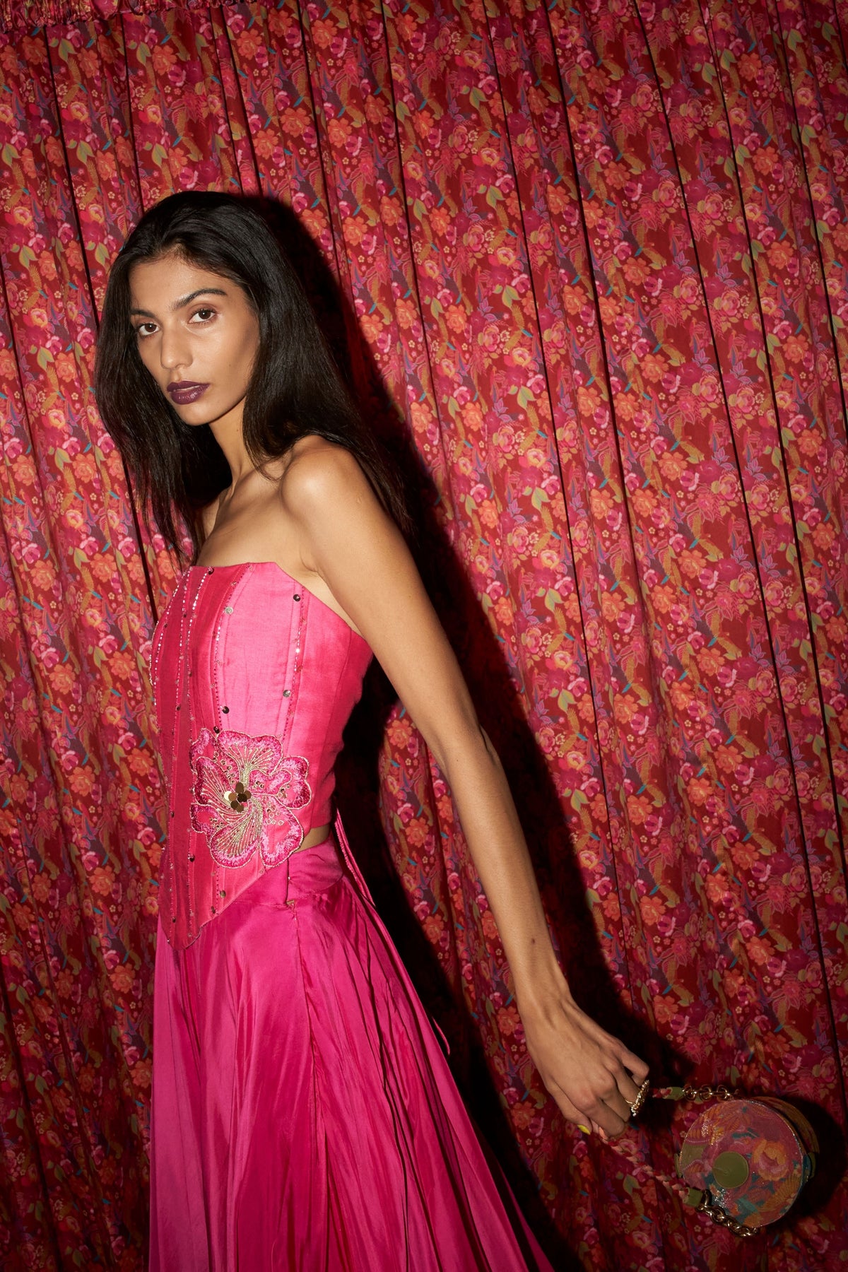 Pink Siren Corset Lehenga Set