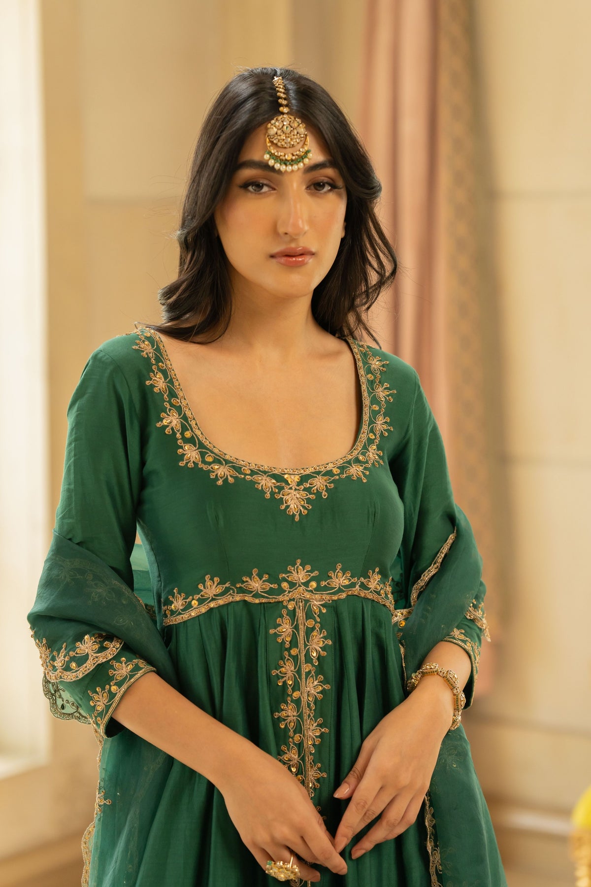 Emerald Green  Anarkali Set