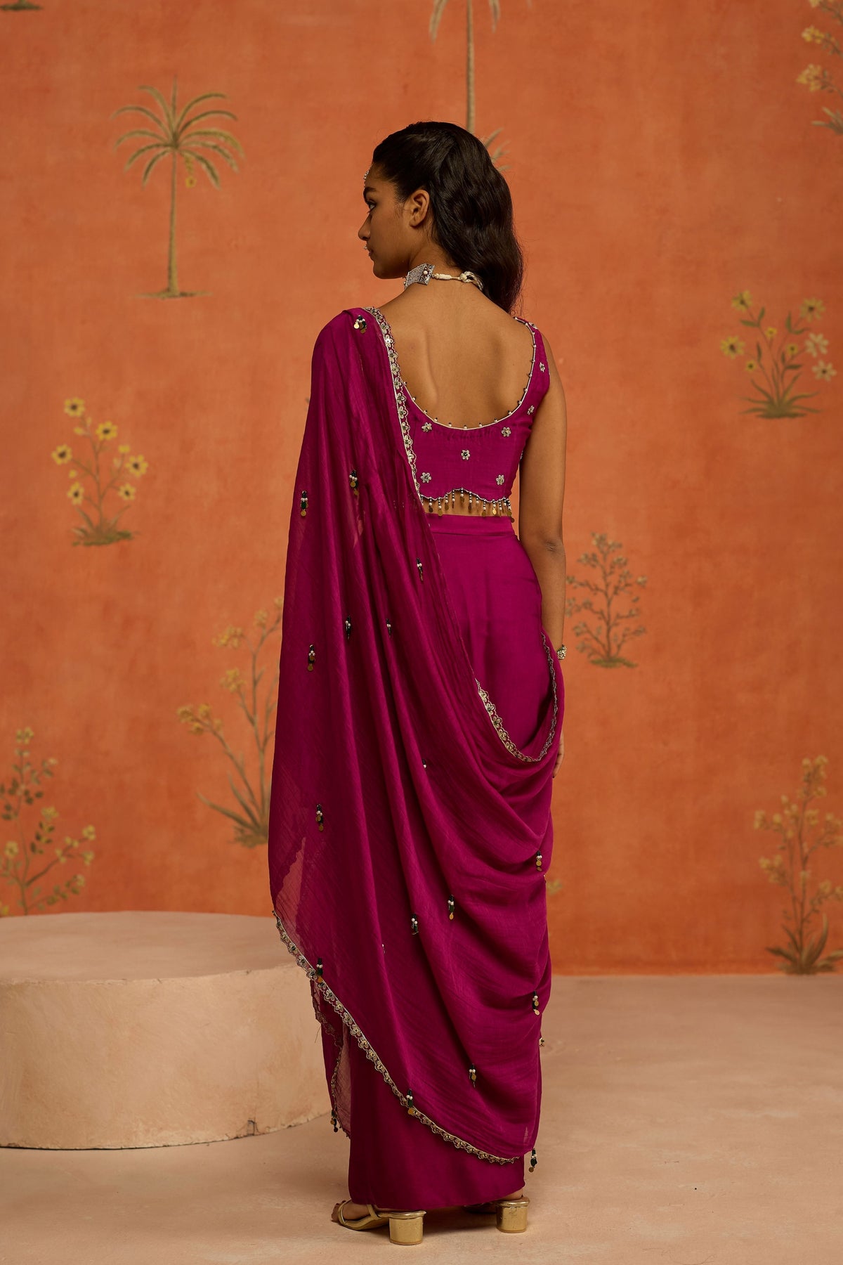Indu Draped Saree Set