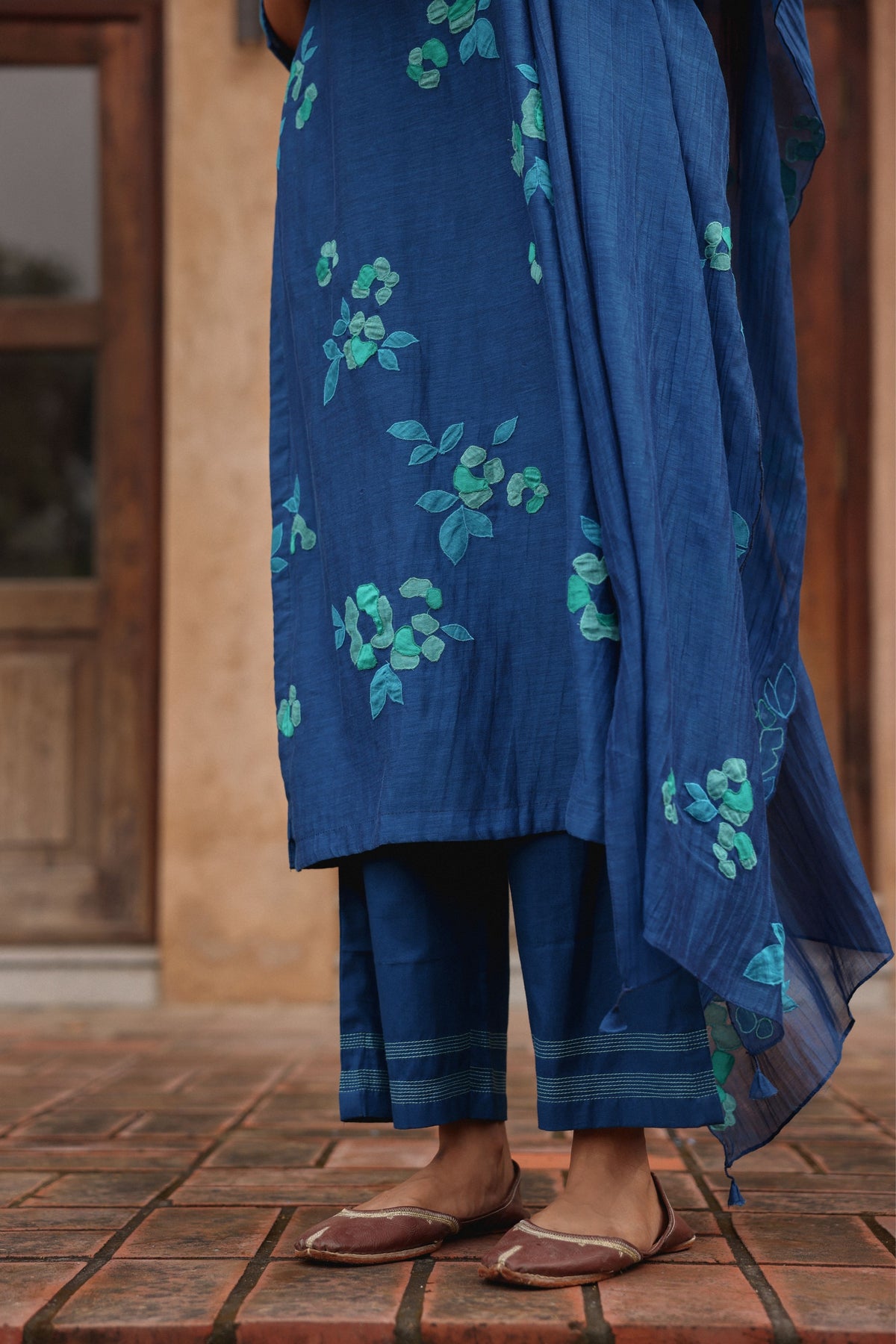 Indigo Bloom Kurta Set