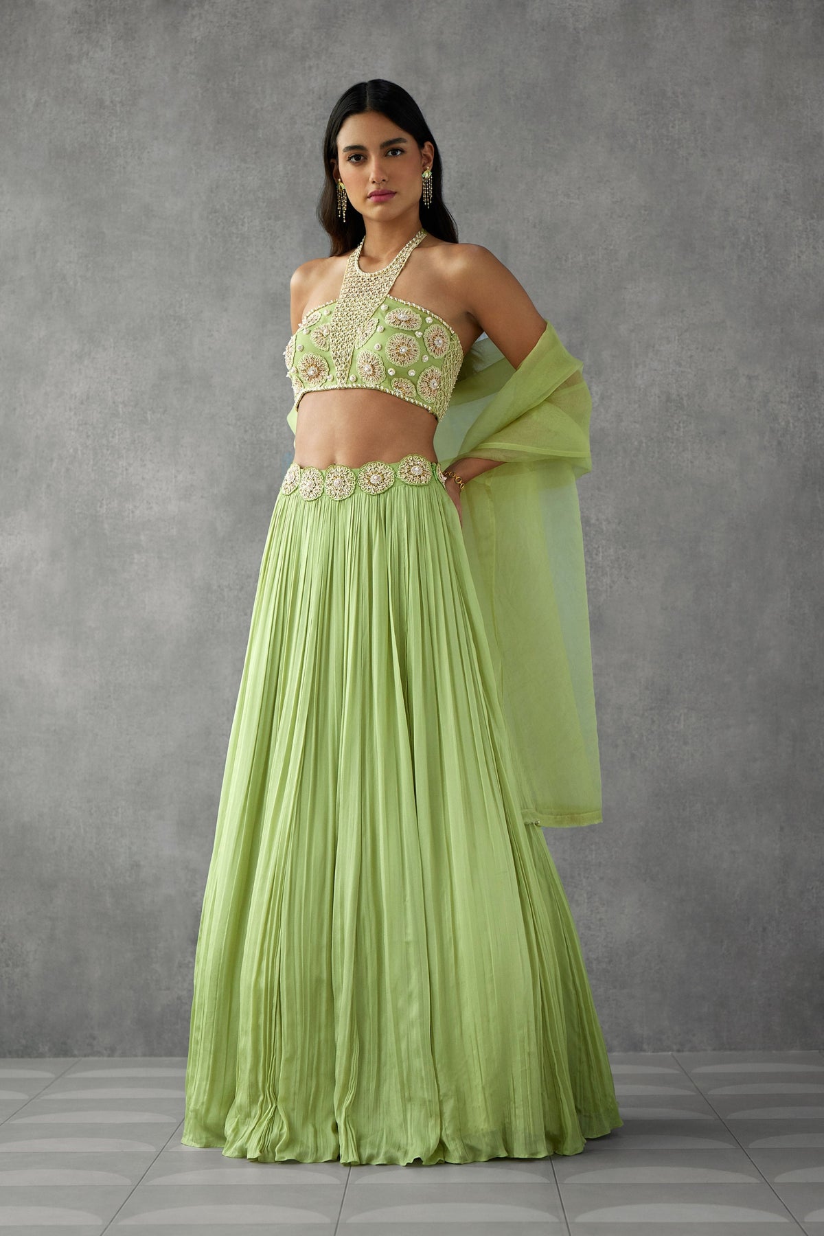 Sage Green Lehenga Set