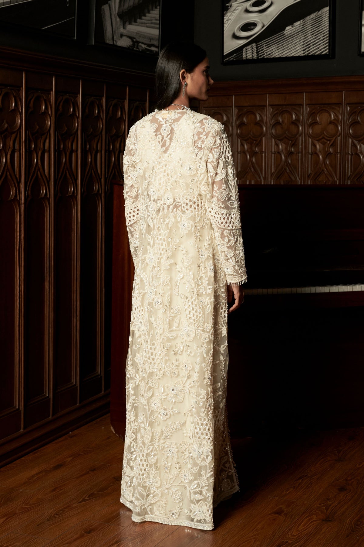 Ivory Long Jacket Set