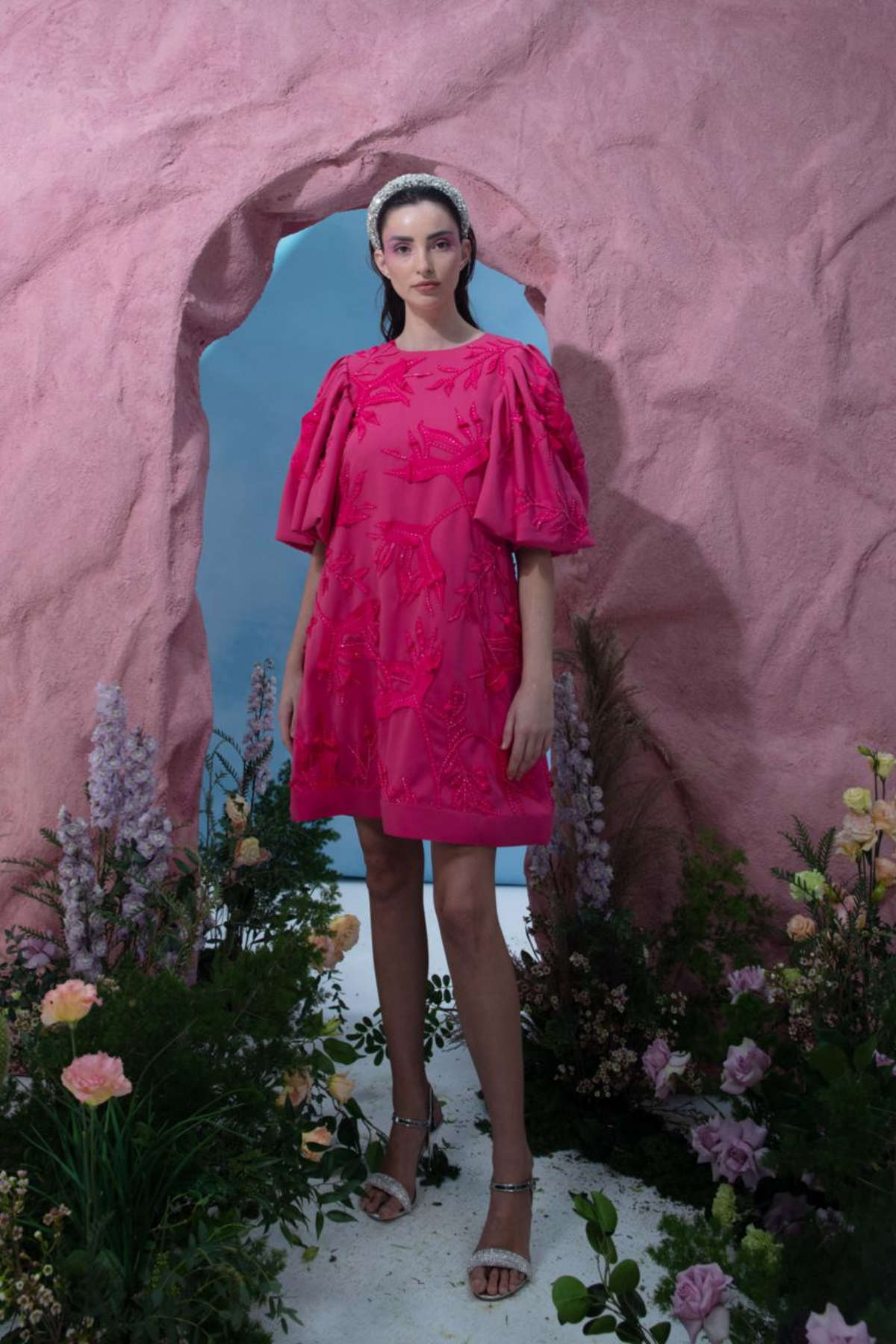 Nia Botanical Trapeze Dress