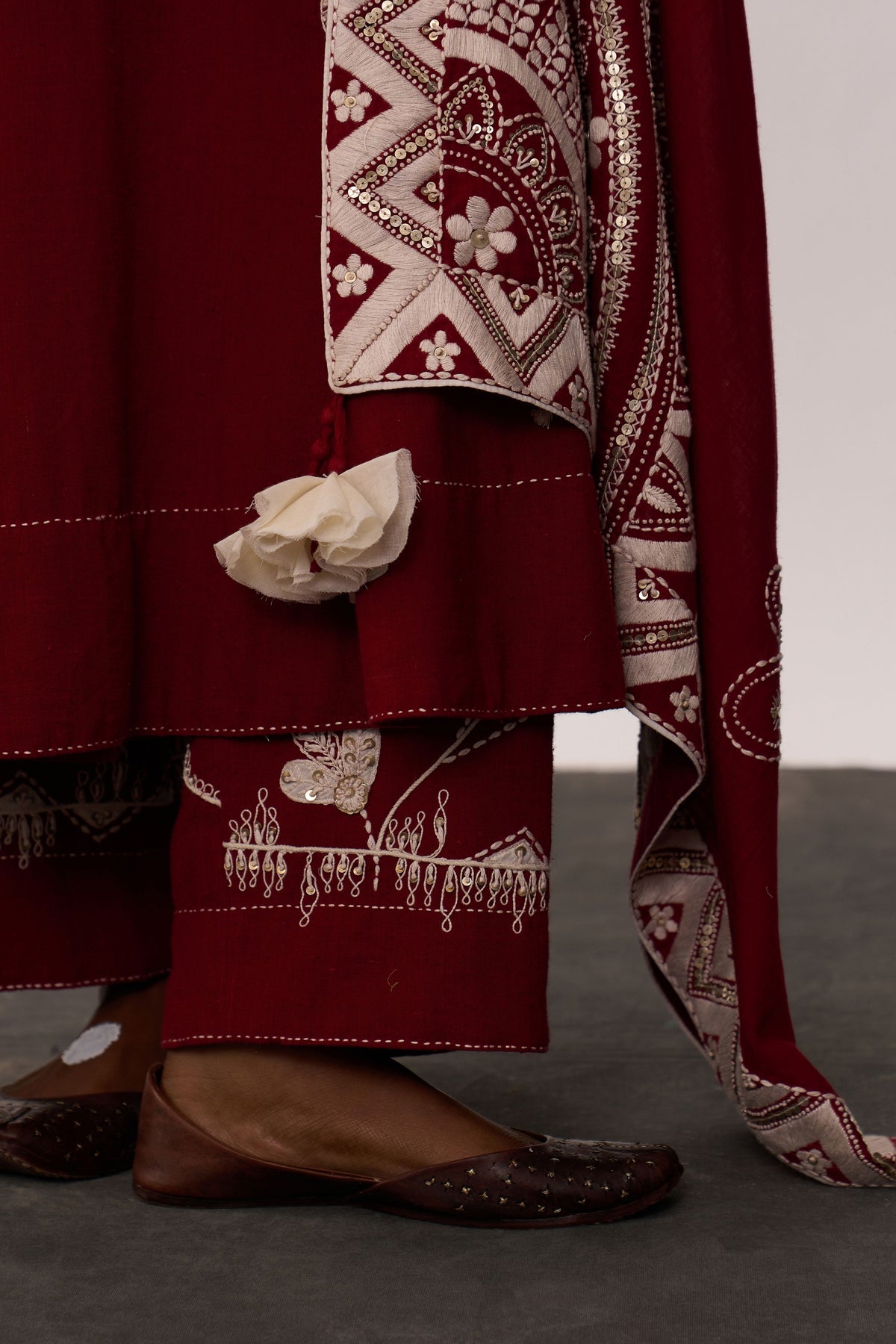 Kittur Rani Red Dupatta