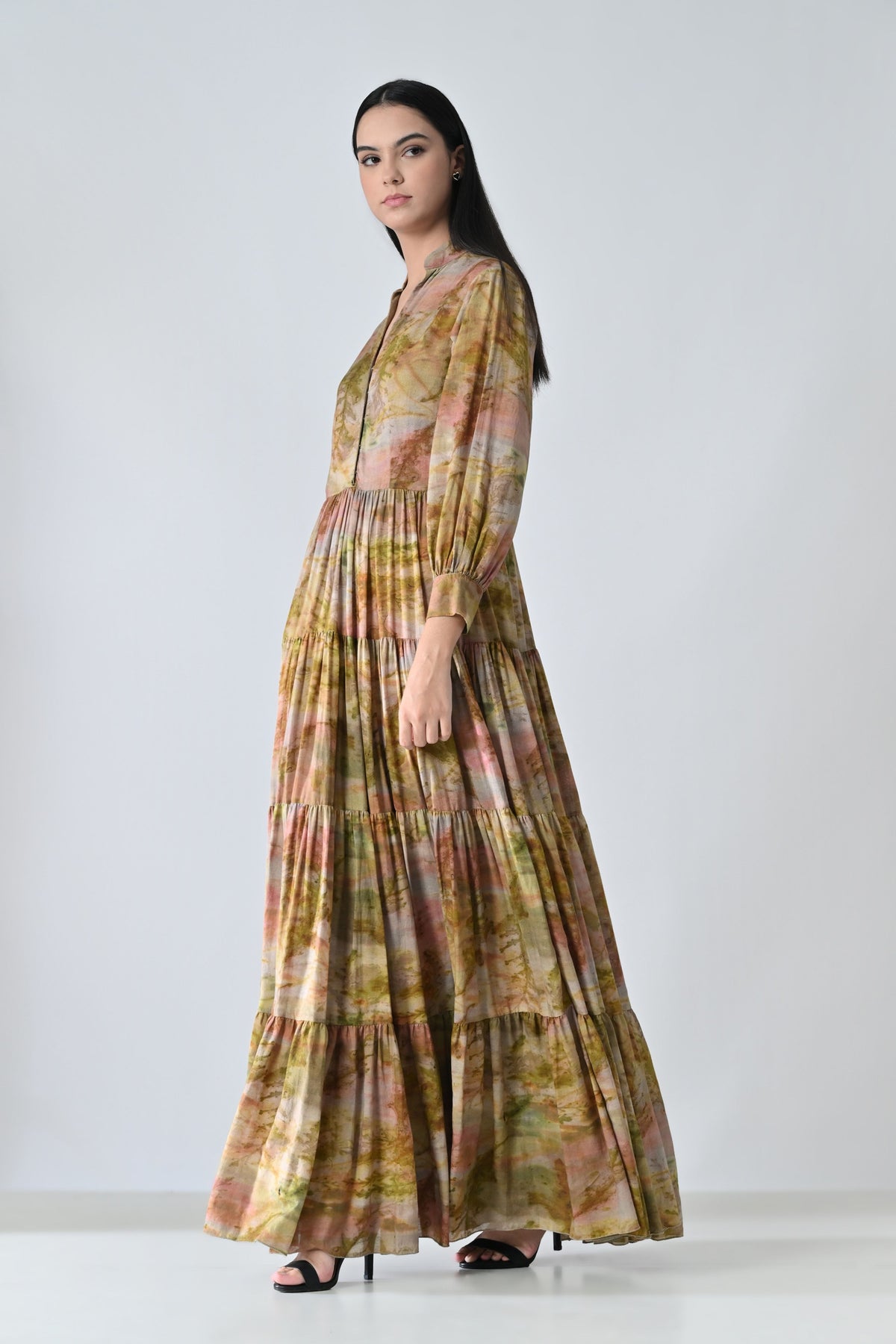 Autumn Bloom Tiered Dress