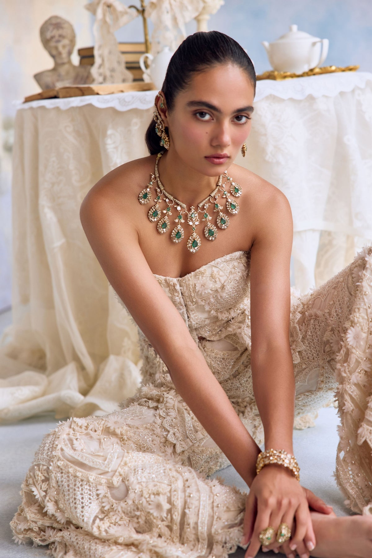 Faye Peplum Sharara Set