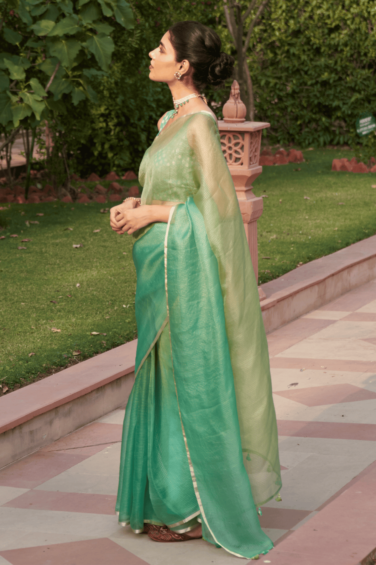Urmi Green Saree