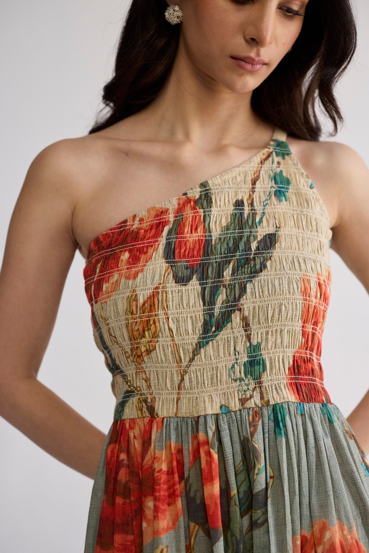 Cabbage One Shoulder Dress