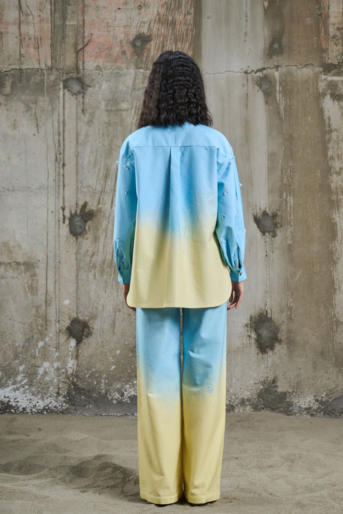 Soft Horizon Embroidered Trousers