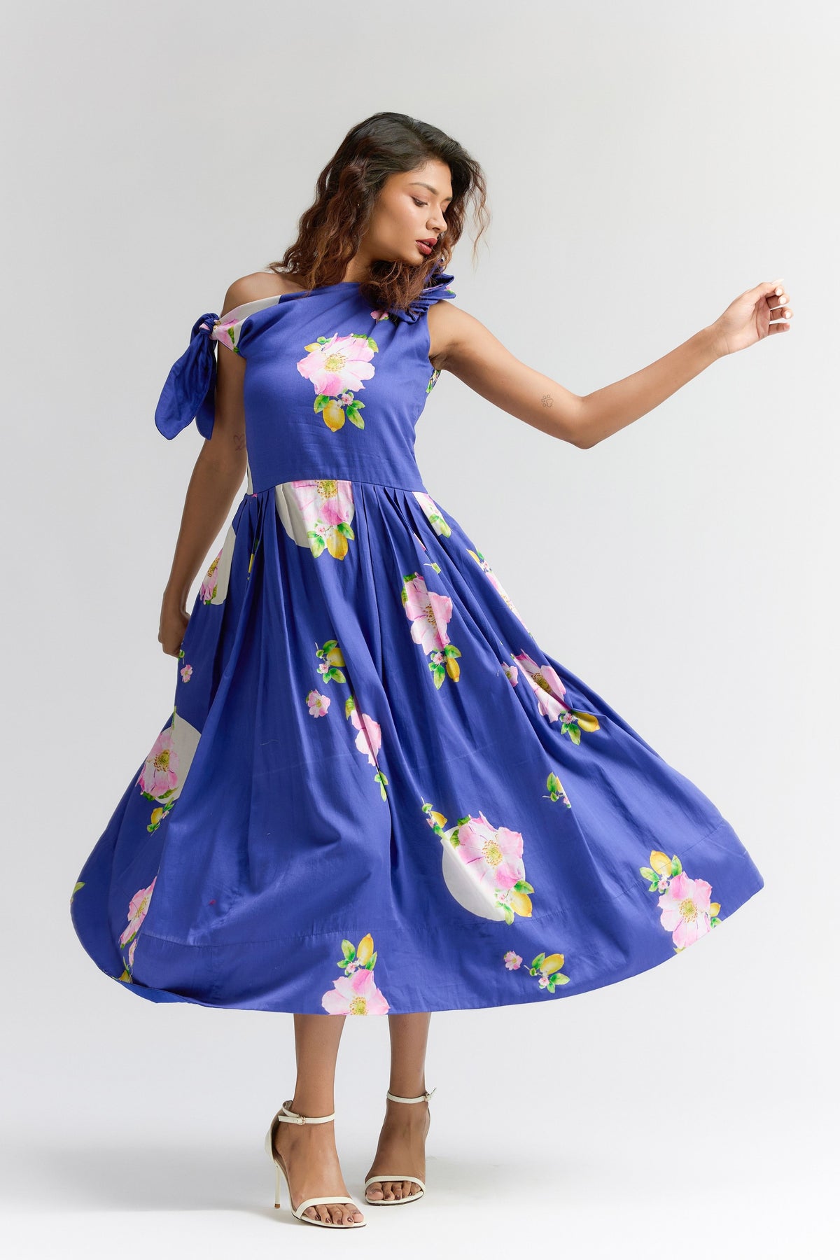 Ellectric Blue Diza Midi Dress
