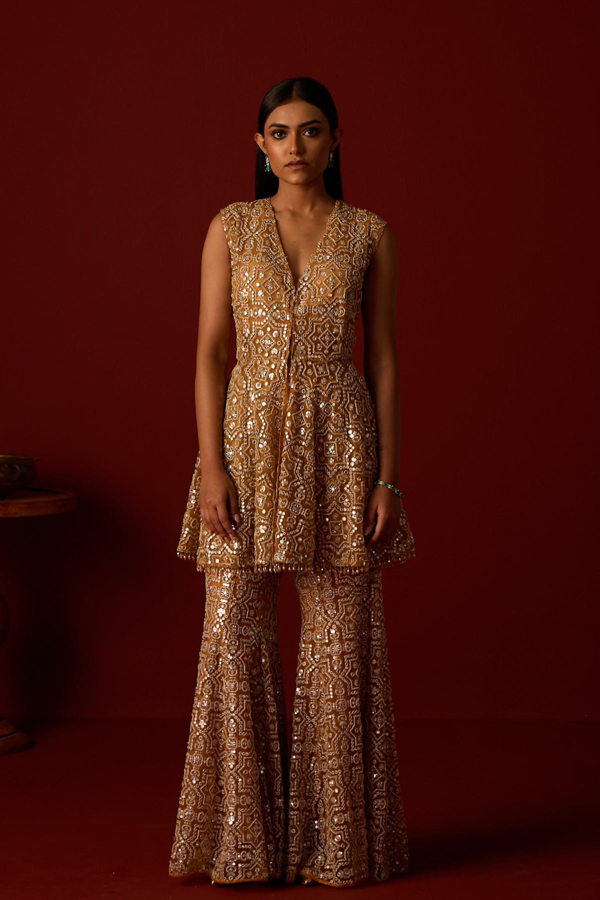 Hexagon Mirror Sharara Set