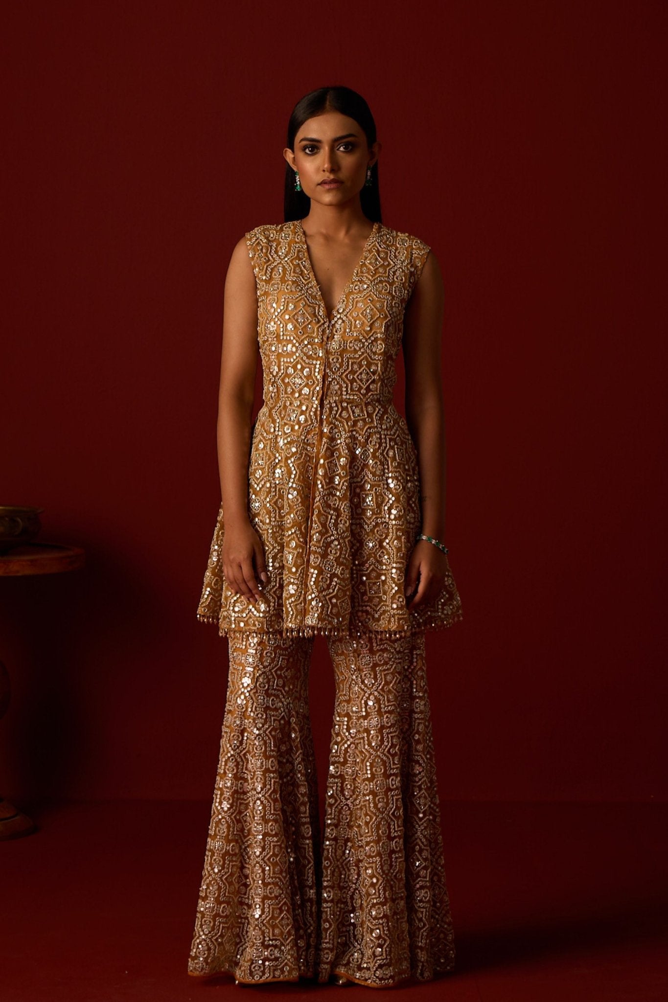 Hexagon Mirror Sharara Set - Twenty Nine - Elahe