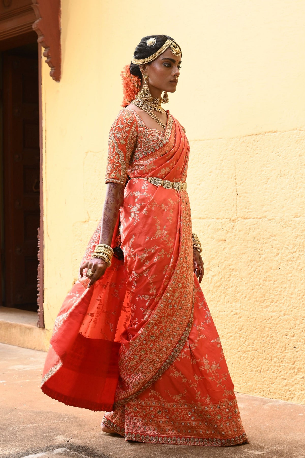 Shringar Orange Saree