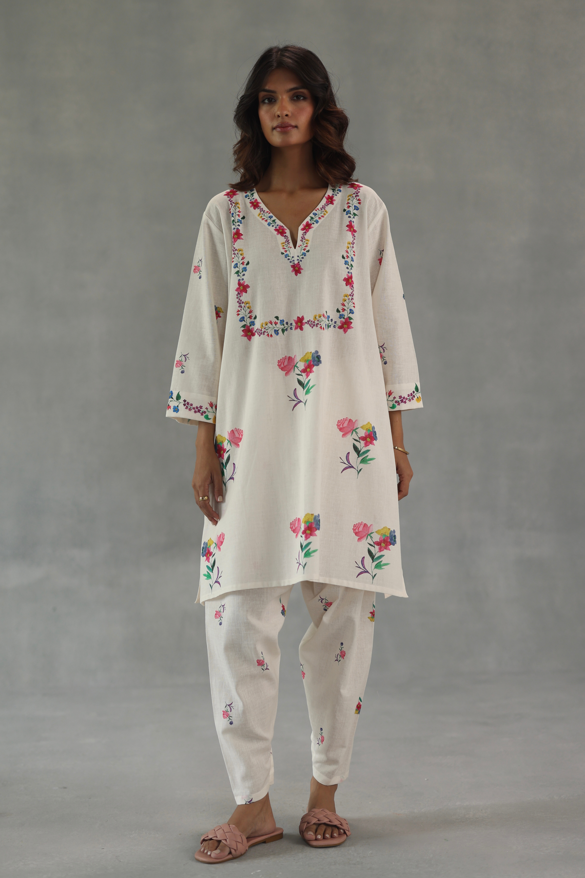 Ivory Jardin Tunic Set
