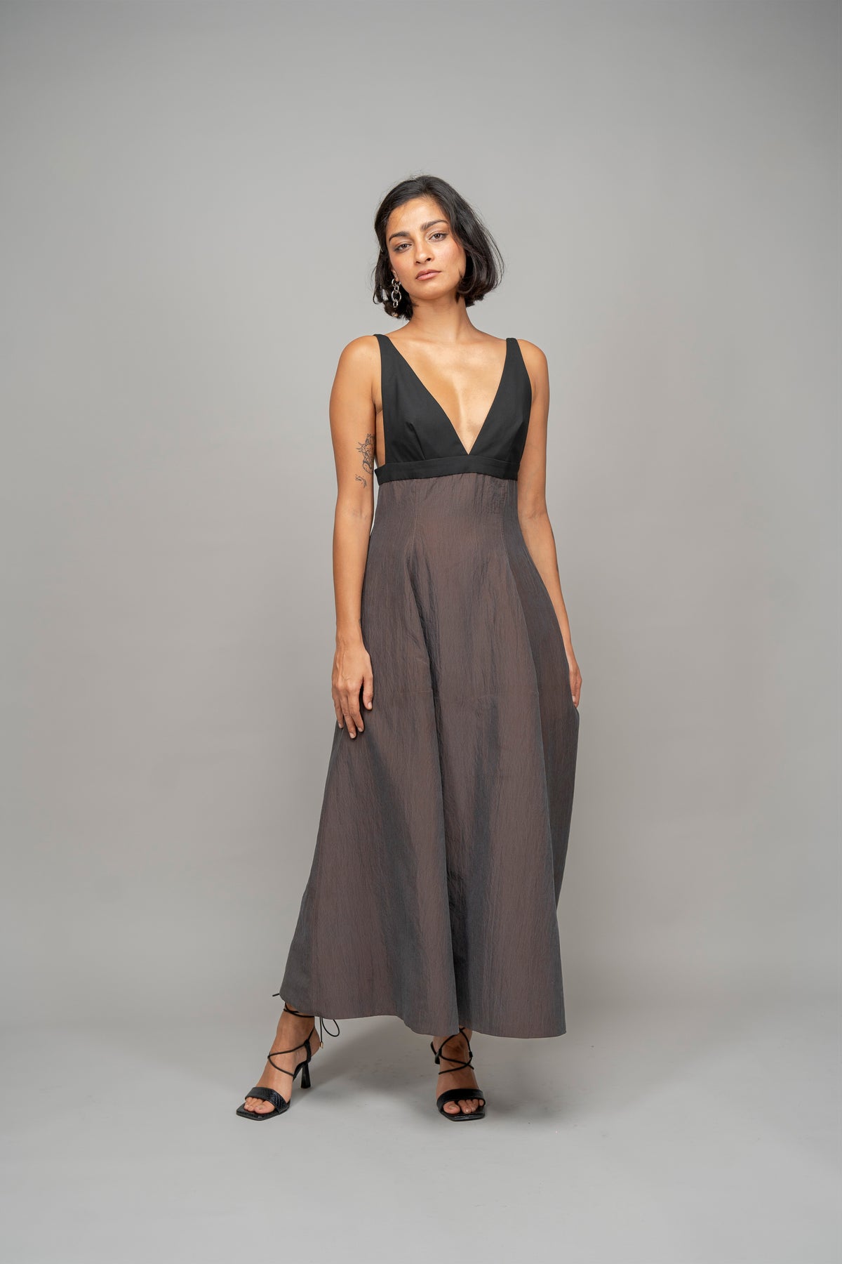 Husk Dress in Carbon